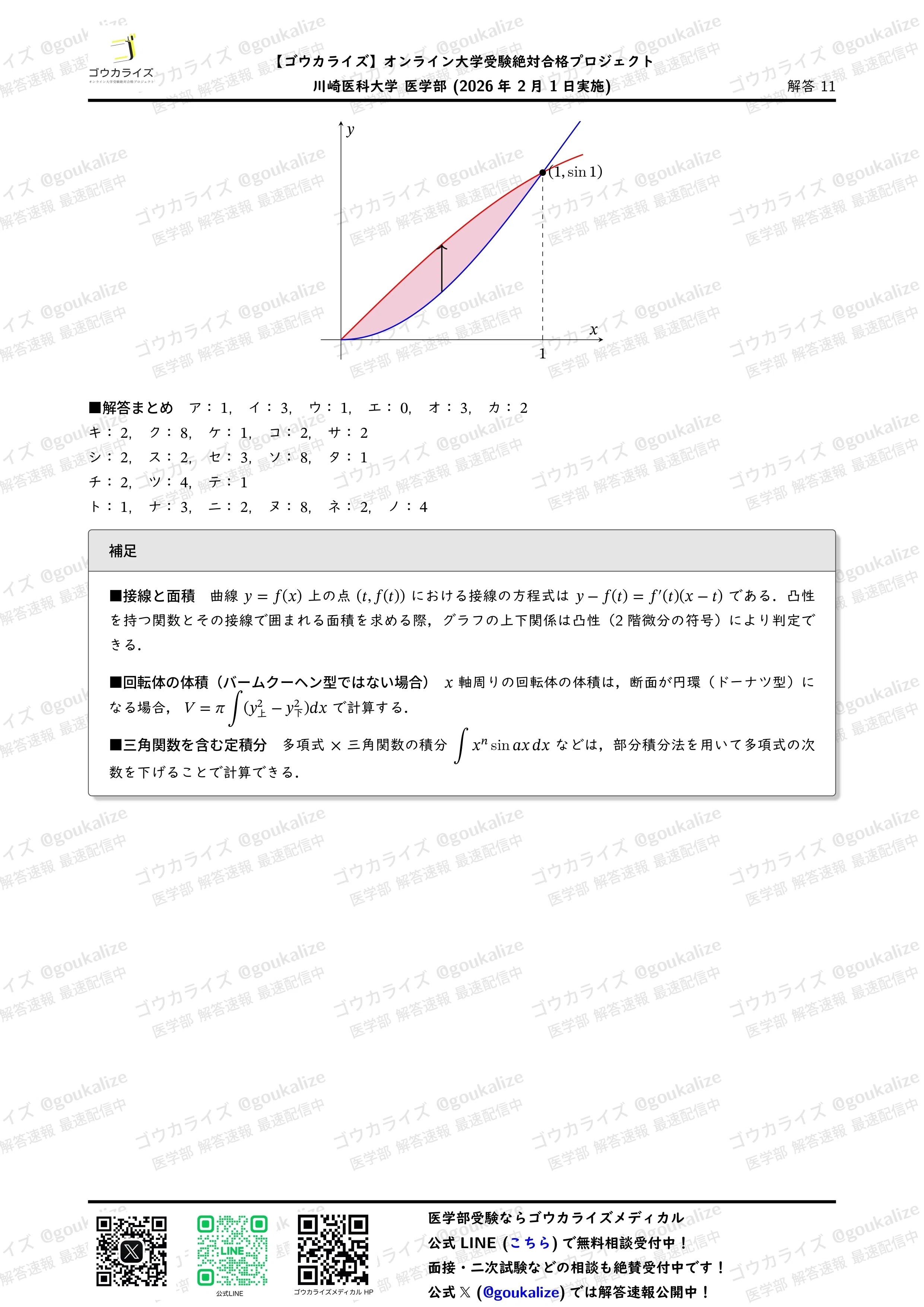 2026年解答速報】川崎医科大学 数学 (2/1実施) ｜ゴウカライズ