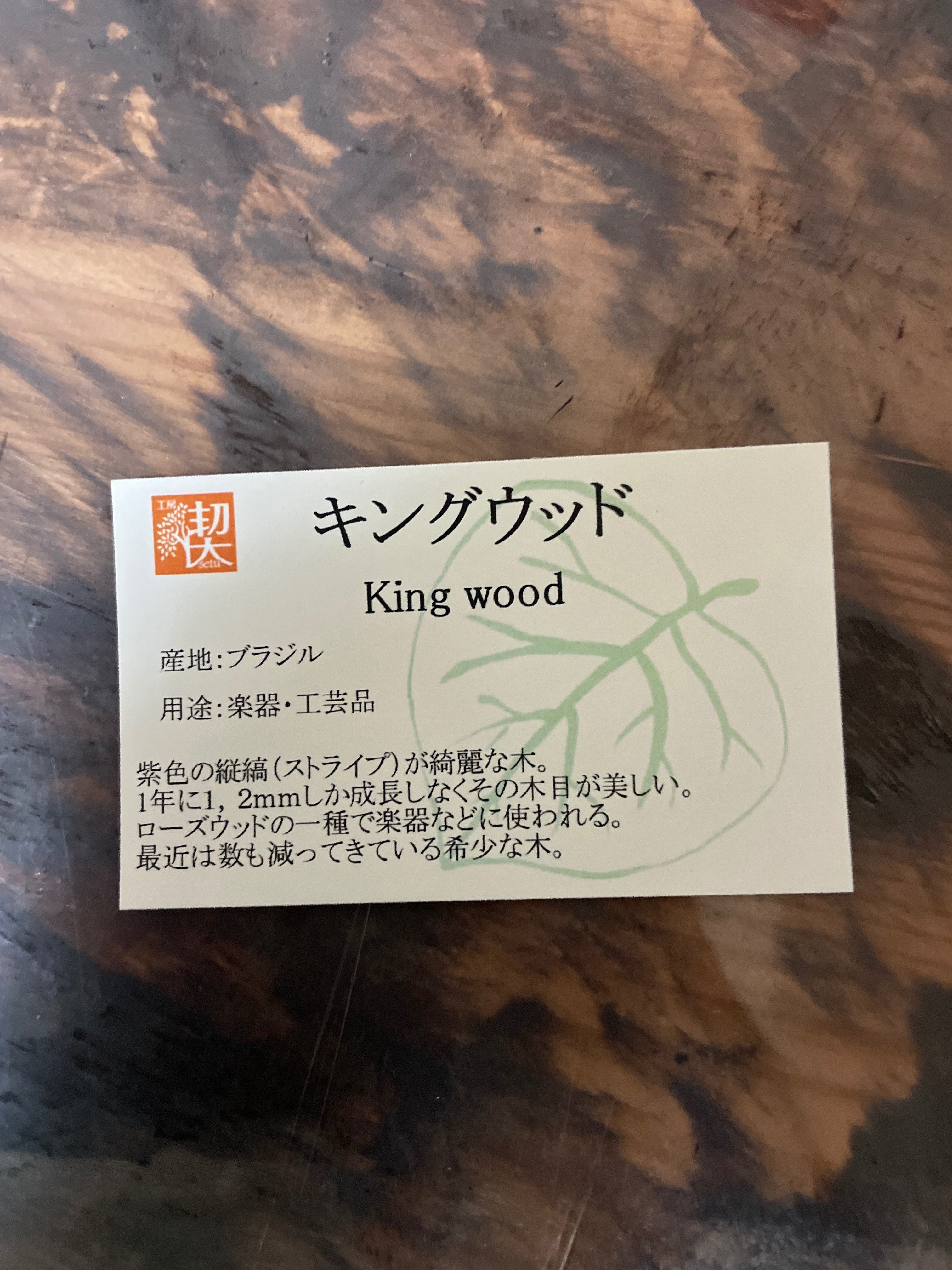 工房楔 グラッソ キングウッド君の紹介｜くろどり