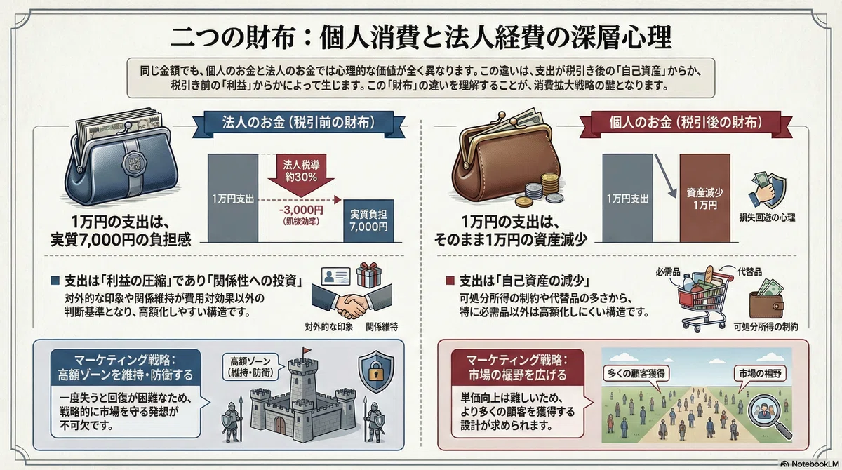 個人と法人を「消費拡大」で一括りにしてはいけない。──財布の構造が違えば、戦略も違う｜八巻新之輔やまきしんのすけ 花きnote