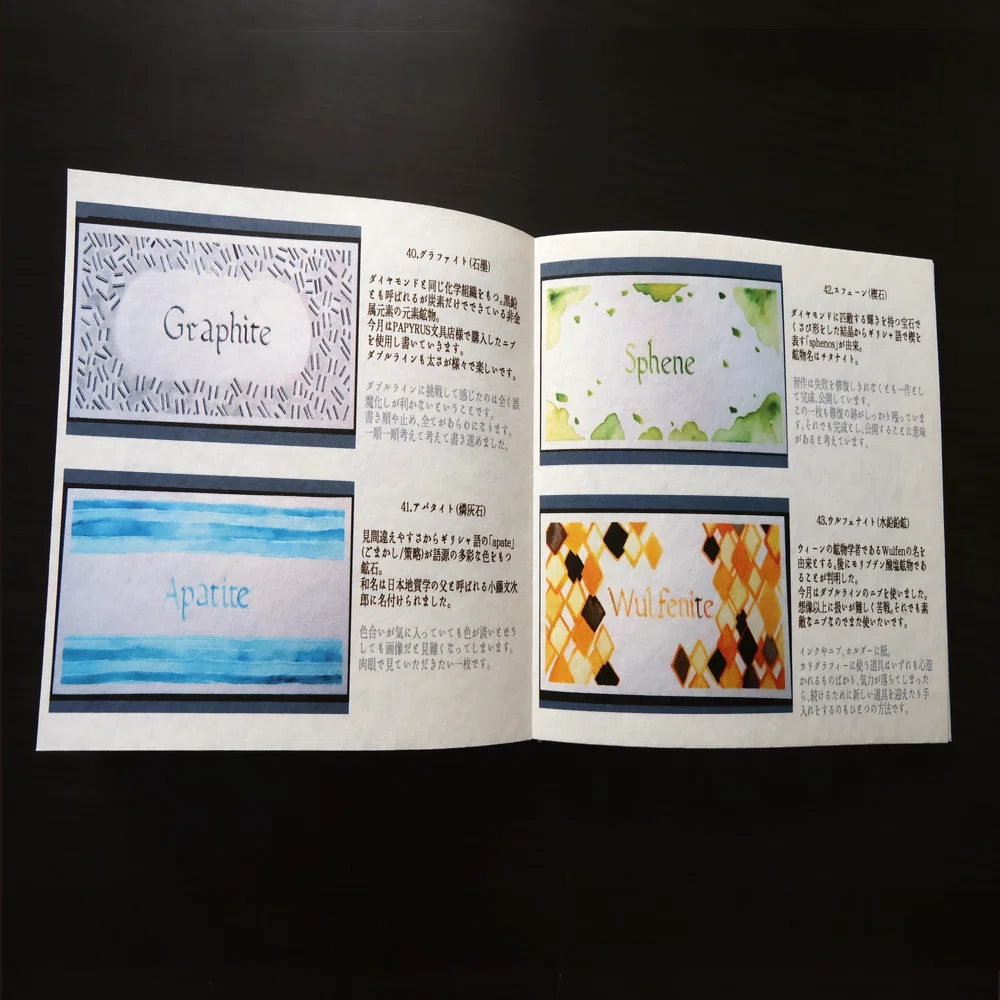 カリグラフィーの作品集』ZINE:1/12｜永都りす ♢ 造本作家