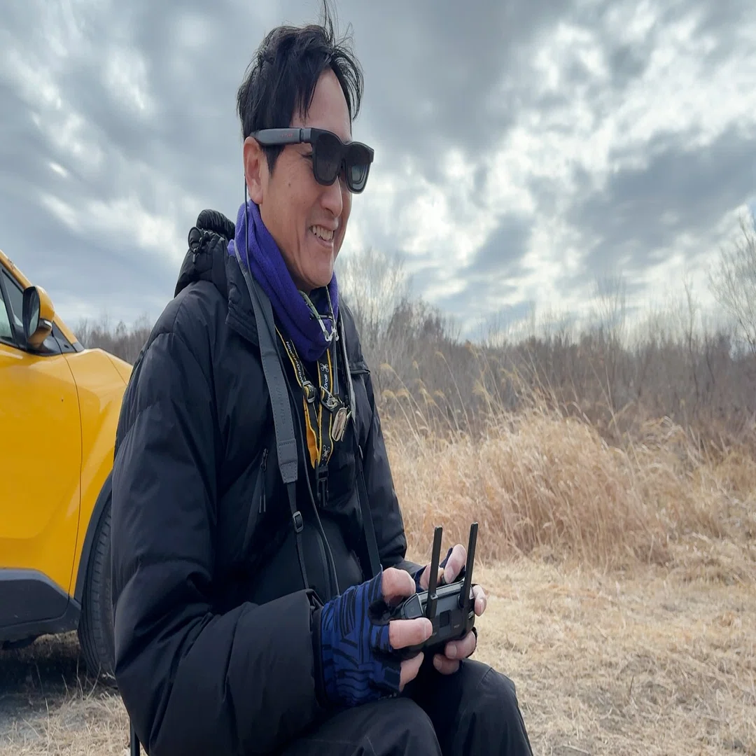 超時空惑星おきゅごー】スマートグラスでFPVドローン「Drone + VITURE 