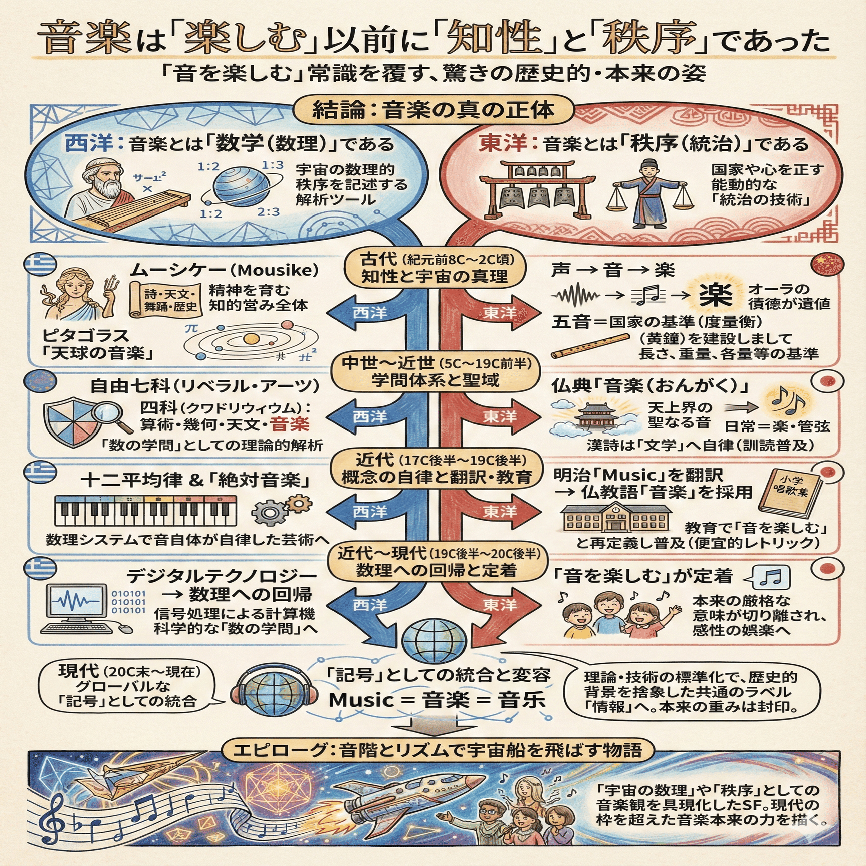 音楽とは？ その語源と歴史に隠された「数理」と「秩序」の正体｜店長