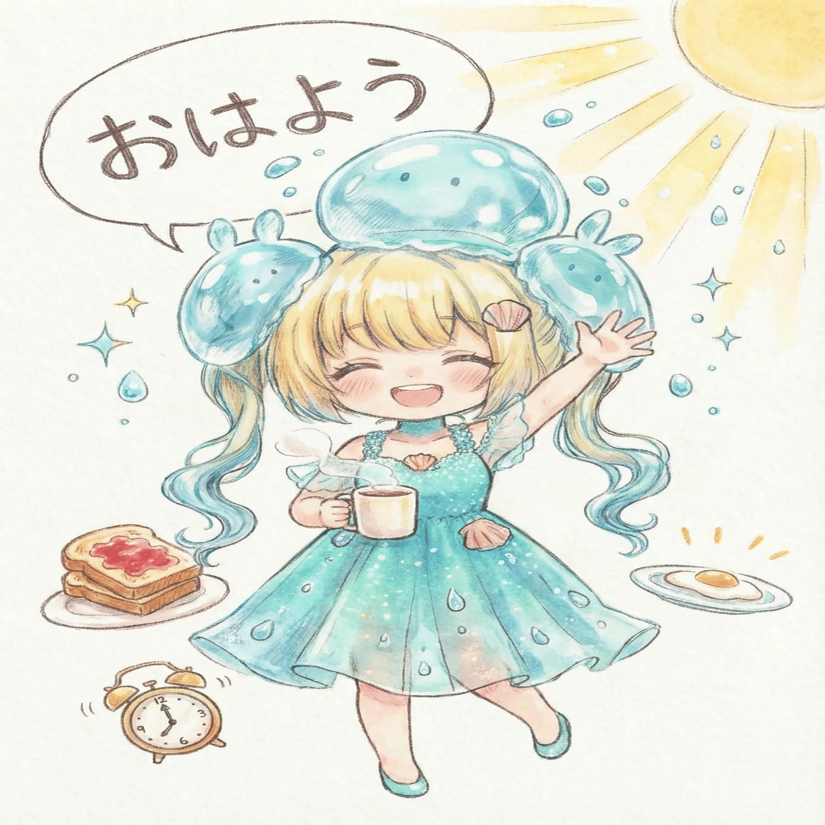 2026年2月3日(火) おはようnote!水の妖精すいちゃんが「元気のない朝