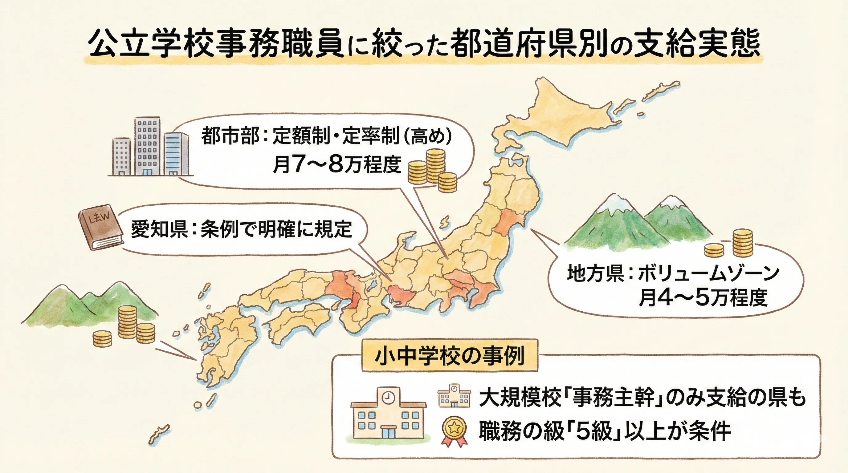 公立学校の校長・事務長、その手当のリアル。自治体によって数万円の差