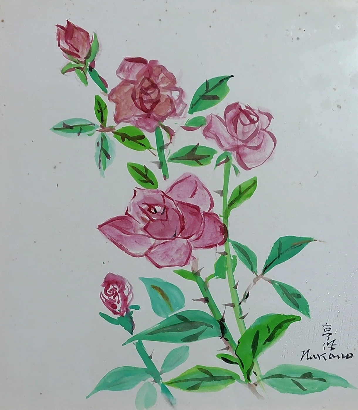 画家 中野亨さんの薔薇の絵｜Yoshino.Yukiya