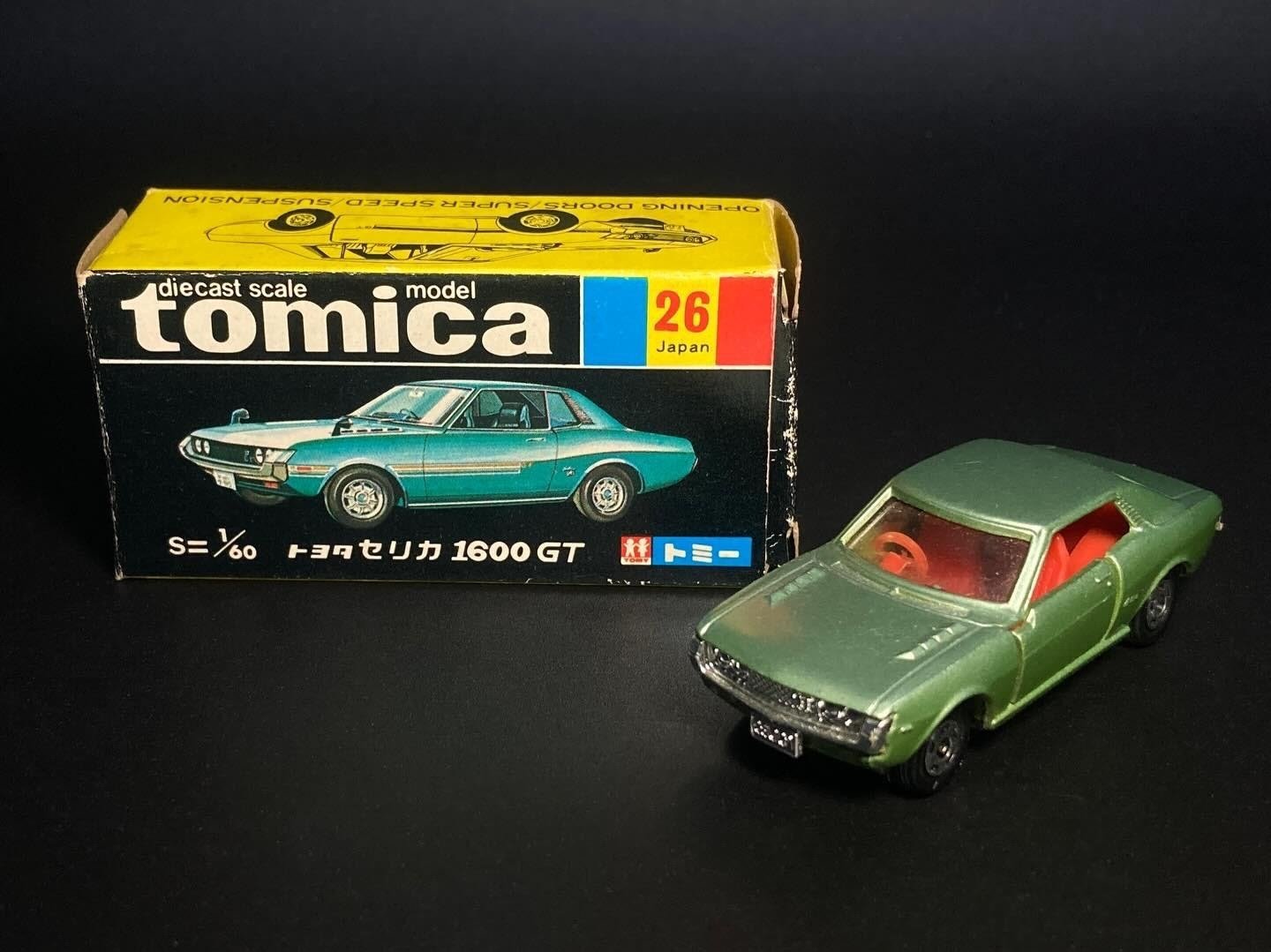 父の字が残るトミカ箱｜1974年 セリカ1600GTの記憶｜レトロプレイランド
