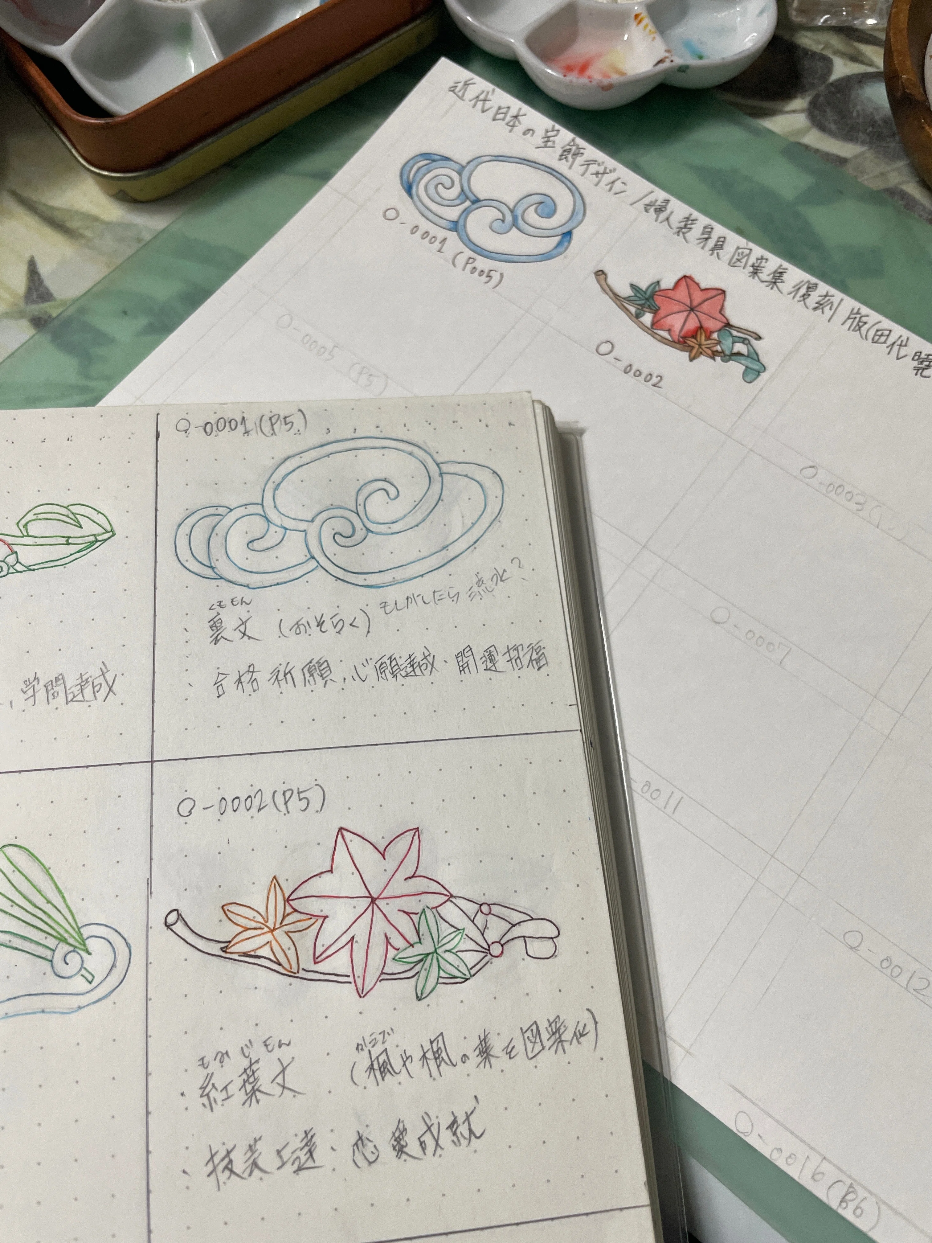 近代日本の宝飾デザイン（田代暁舟著/露木宏編）模写｜鵺琉