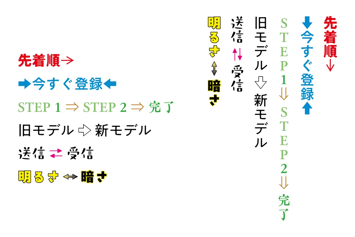 のびのび矢印Font（バリアブルフォント）｜阿保 丈晴（アボ タケハル）@KappaCauser
