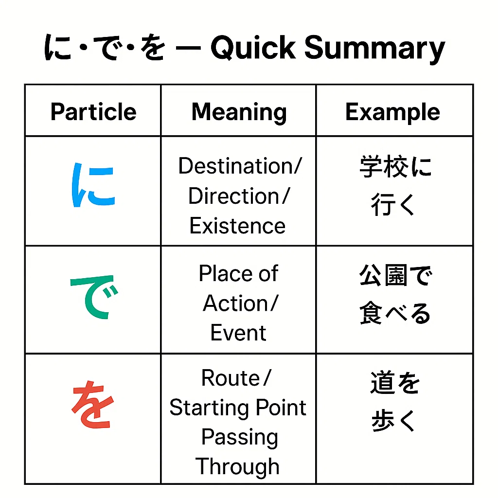 How to Use “に / で / を” with Places in Japanese｜Practical Japanese in IT