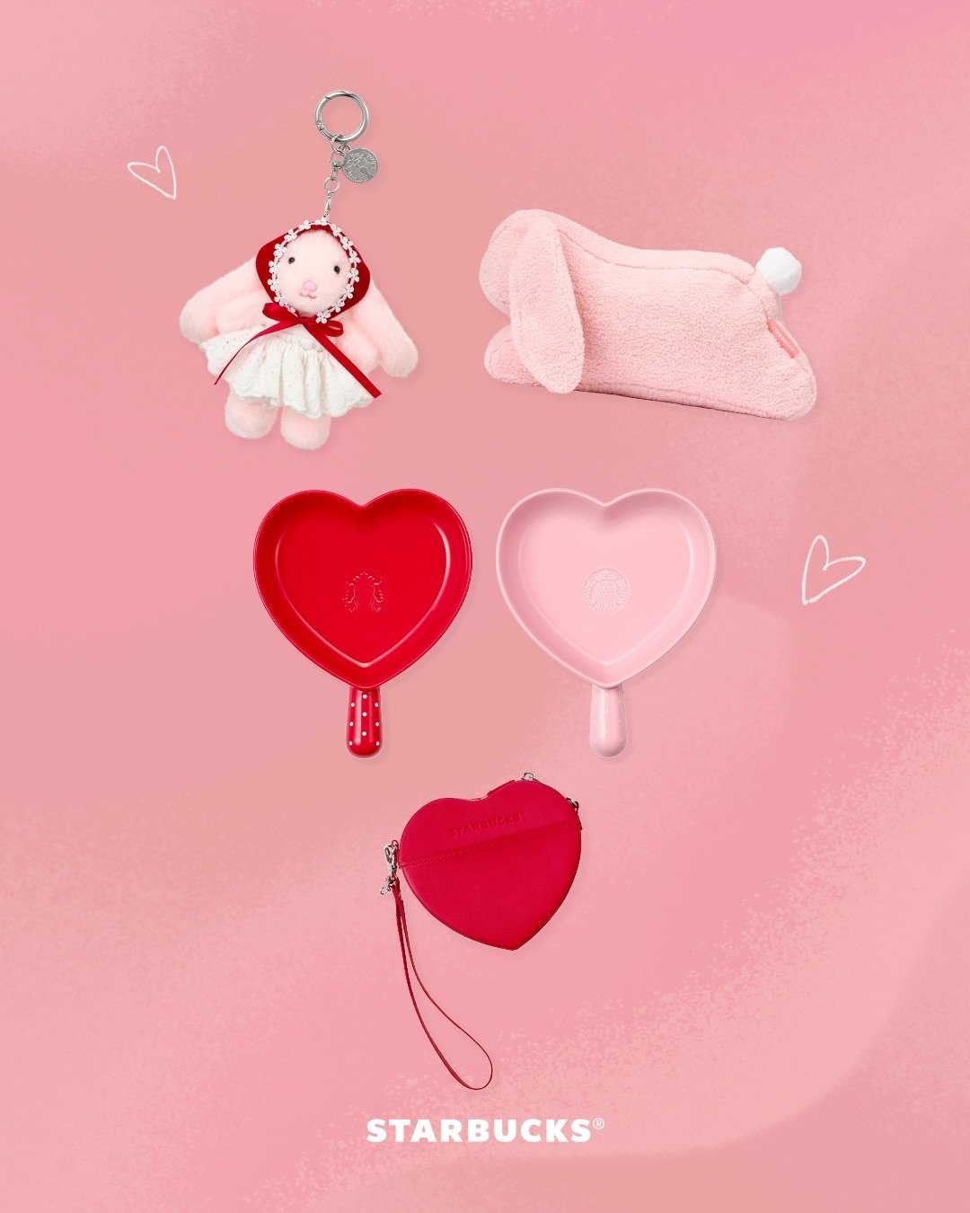 2026新作】韓国スタバのバレンタインが本気！ピンク×うさぎの限定MDを