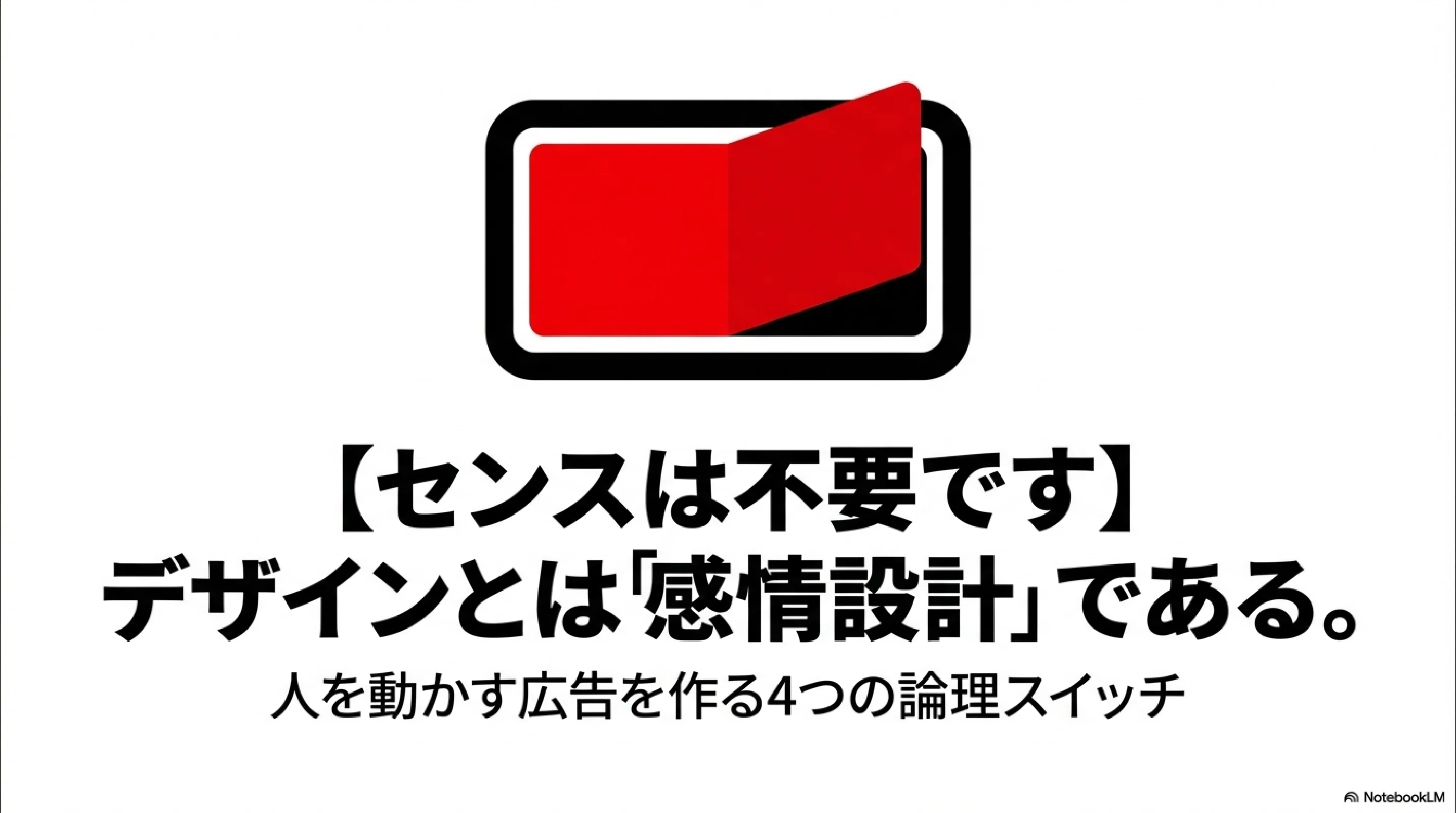 センス不要】デザインは「感情設計」〜人を動かす4つの論理スイッチと
