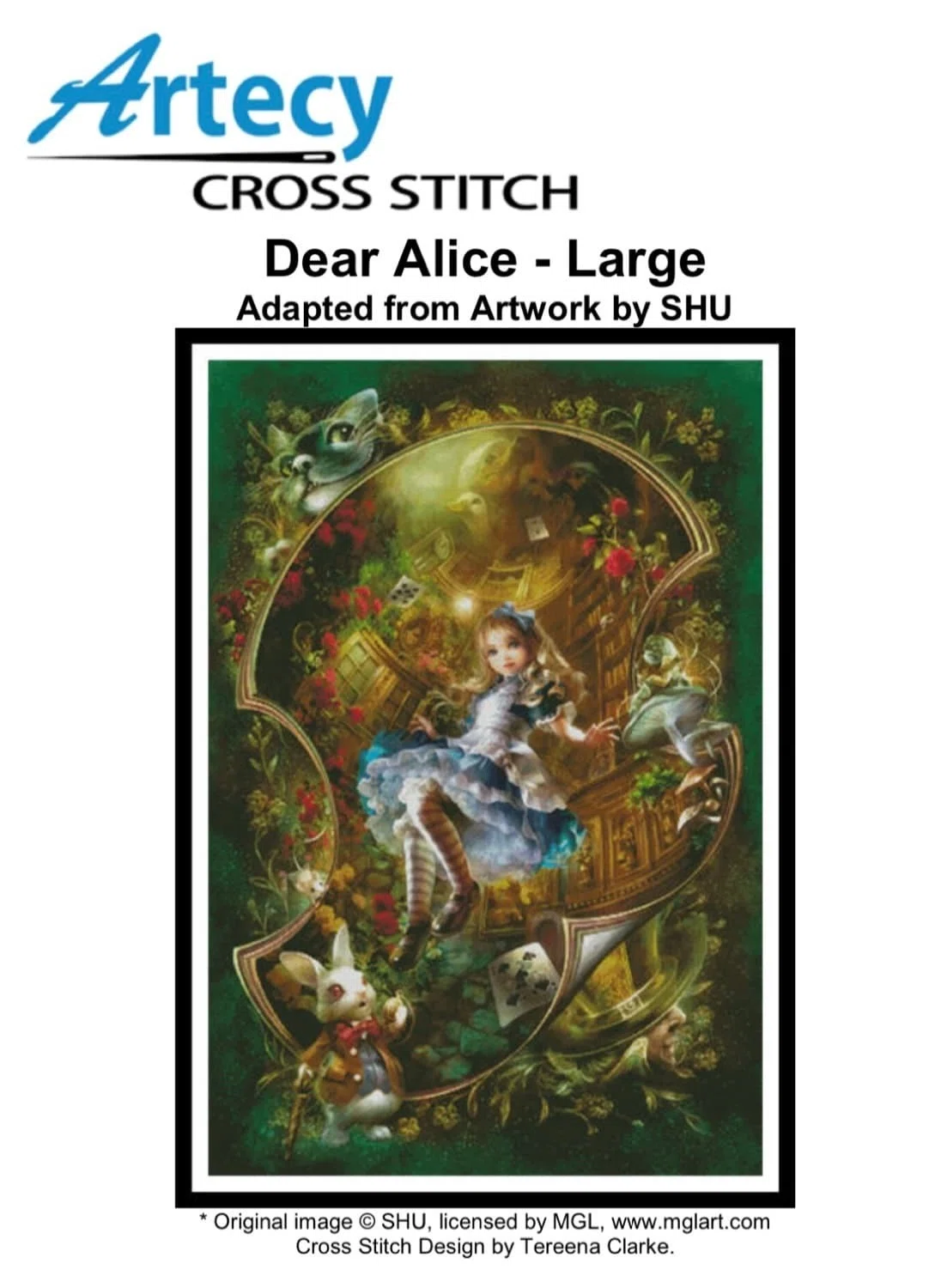 クロスステッチ完成品★Alice②★ クロスステッチ】Dear Alice記録｜2026年 1月 ｜しおね