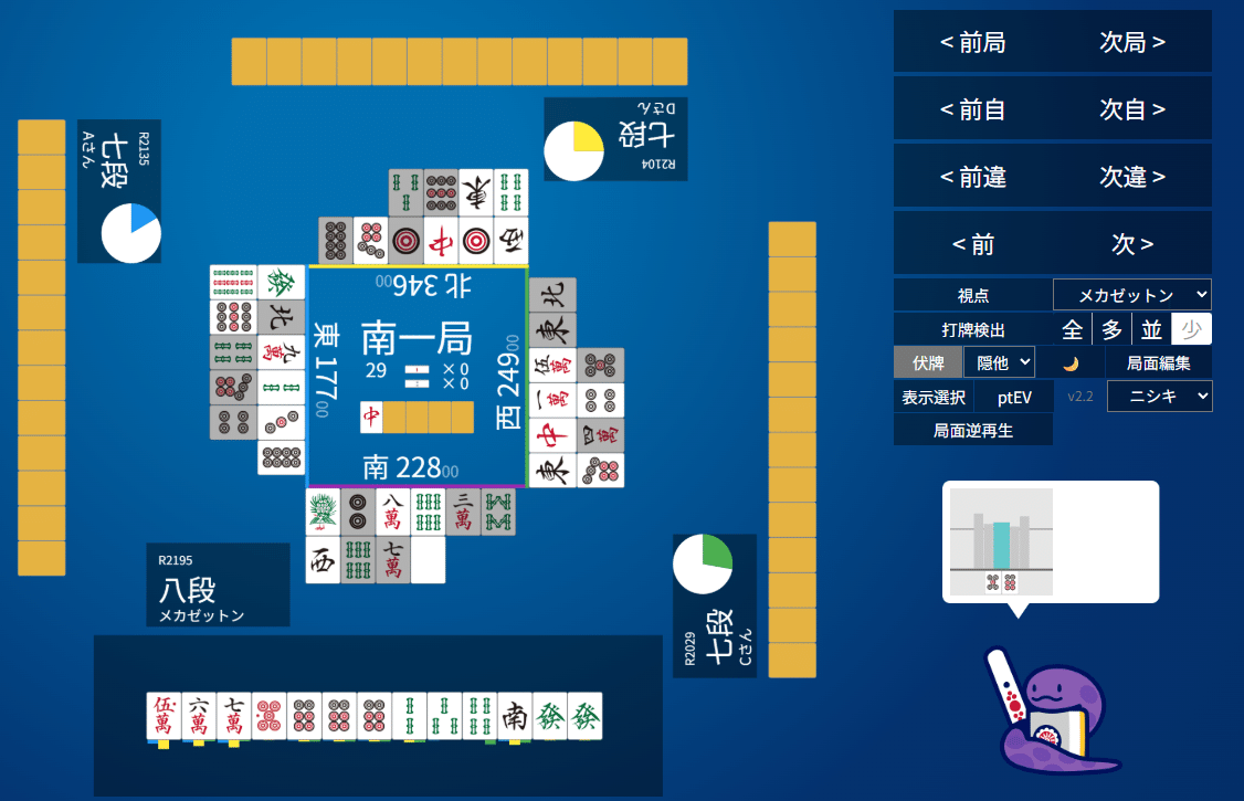 天鳳十段タッチを目指して毎日更新する麻雀note1257日(1休)｜メカZ