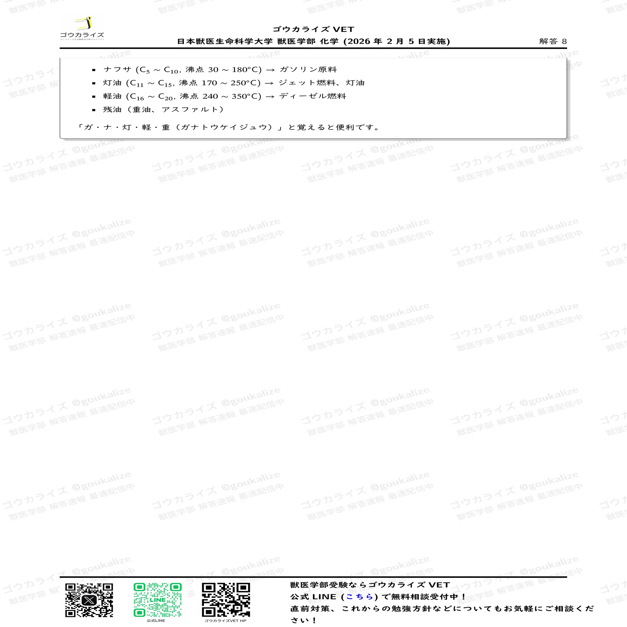2026年解答速報】日本獣医生命科学大学 (2/5実施) ｜ゴウカライズ