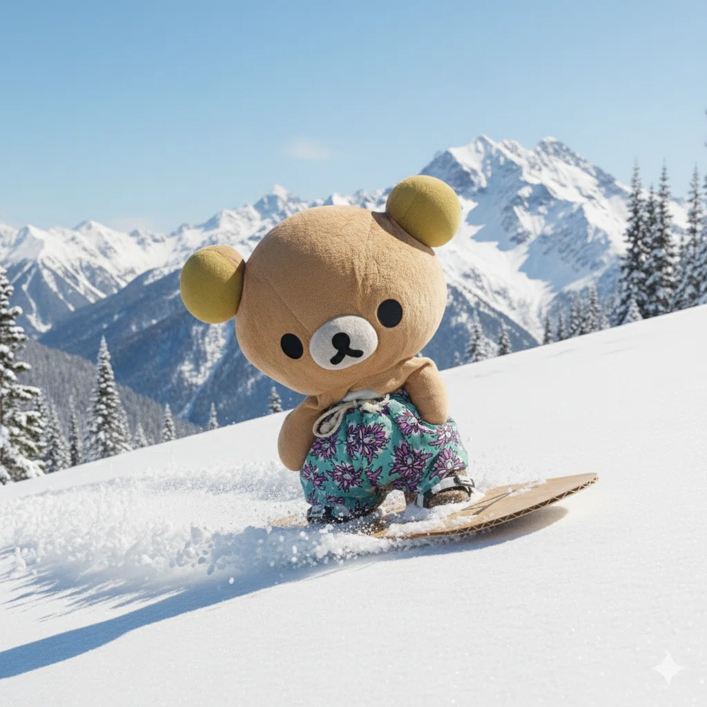 スノーボード TEDDY It's the Olympics, so I want to go snowboarding with my plushie