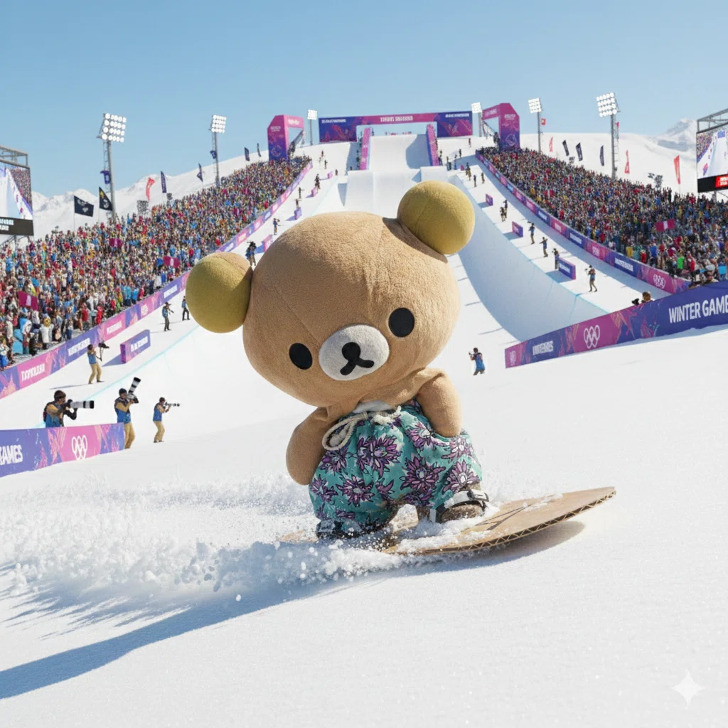 It's the Olympics, so I want to go snowboarding with my plushie