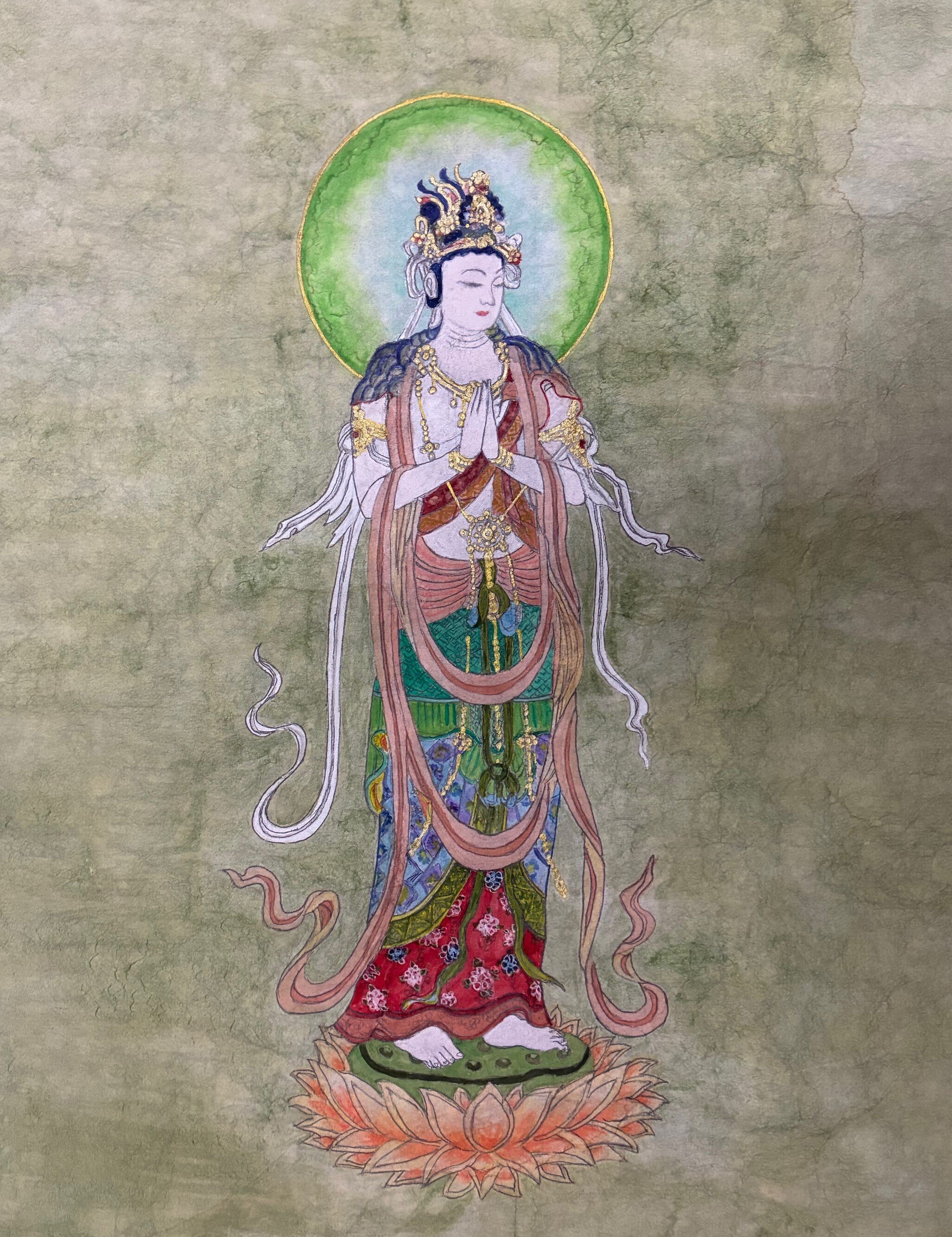 今年の午年の守護仏「勢至菩薩」に取り組む 【仏画曼荼羅アート