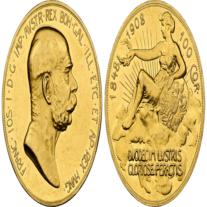 雲上の女神｜オーストリア 1908年 フランツ・ヨーゼフ1世在位60周年