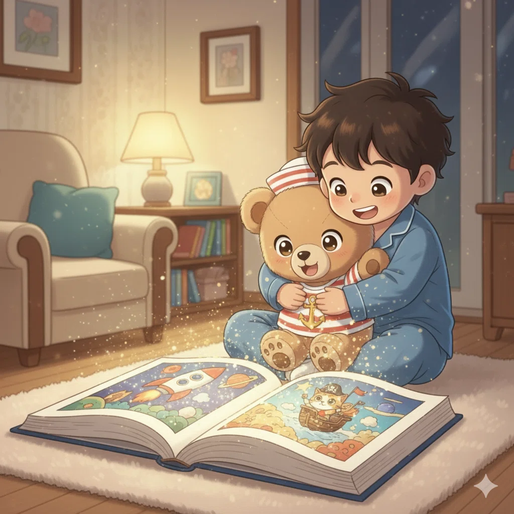 魔法の絵本から、キラキラ輝く光が...✨✨✨✨