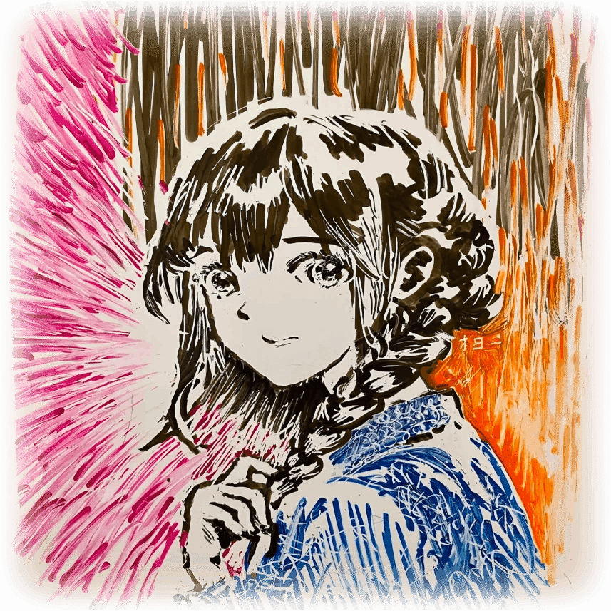 手描きイラスト】 練習34｜オヨー