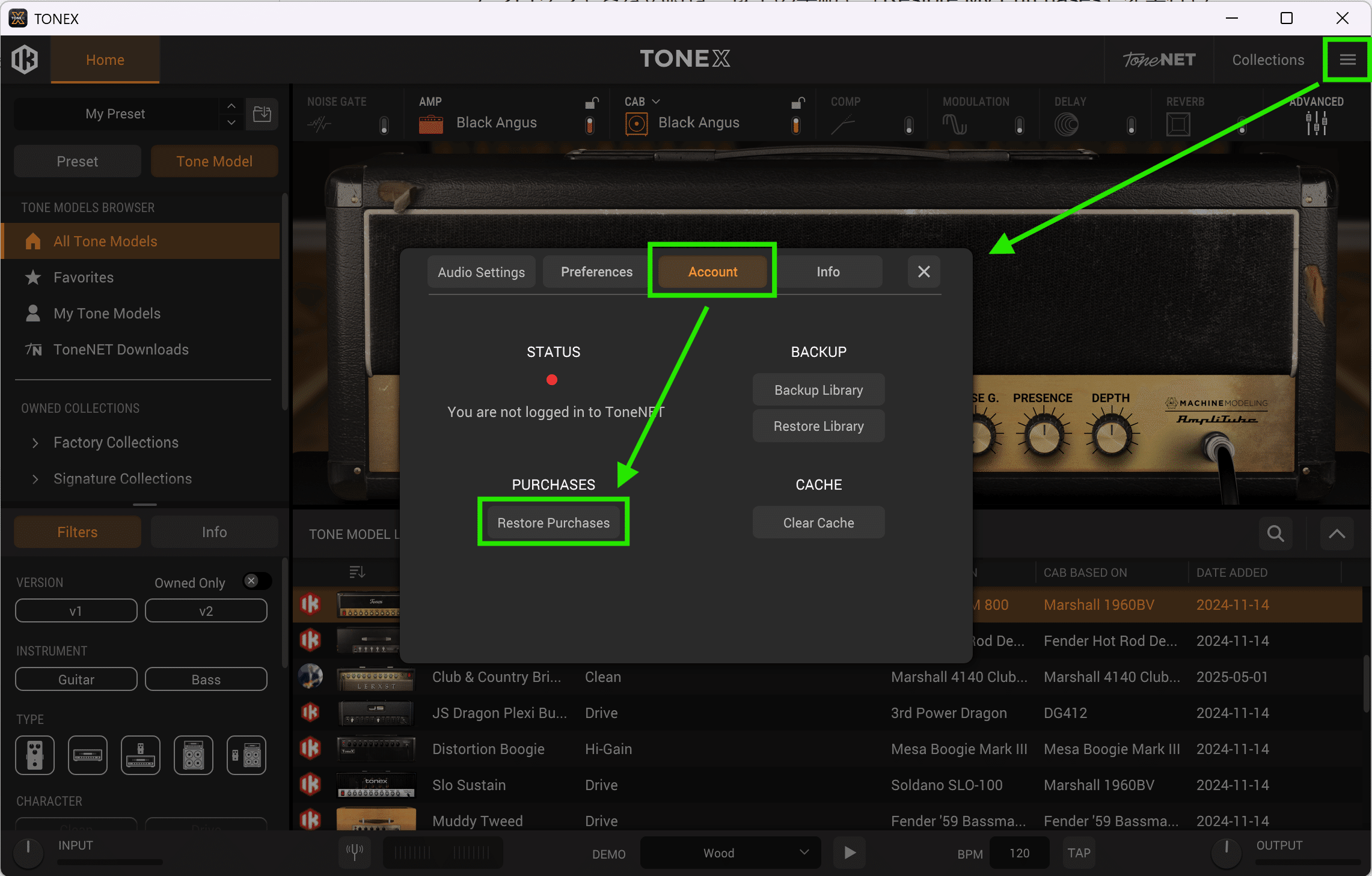 TONEX・AmpliTube・T-RackSにて現在お持ちのギア/サウンドがアンロック