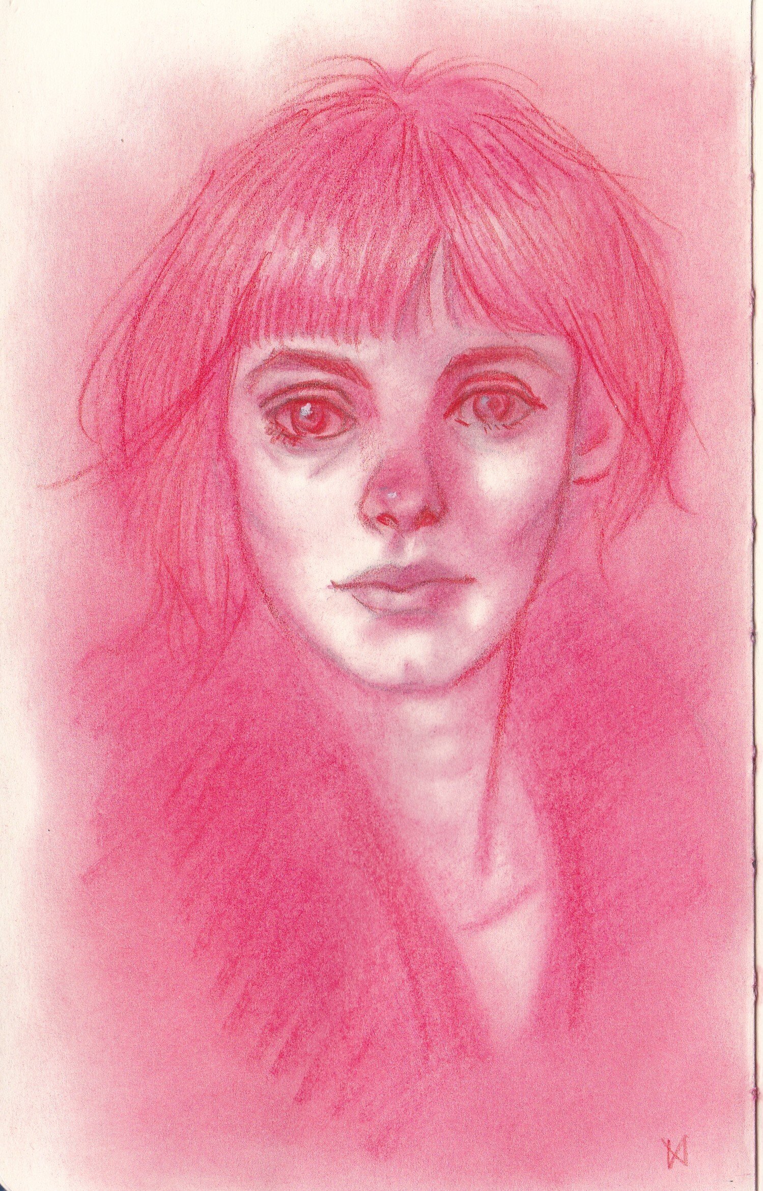 赤いひと【スケッチ・お絵描き・絵画】｜べそかきアルルカン