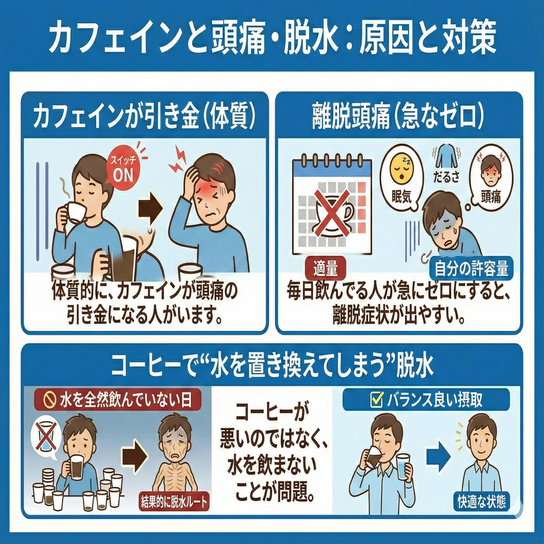カフェ イン 中毒 頭痛