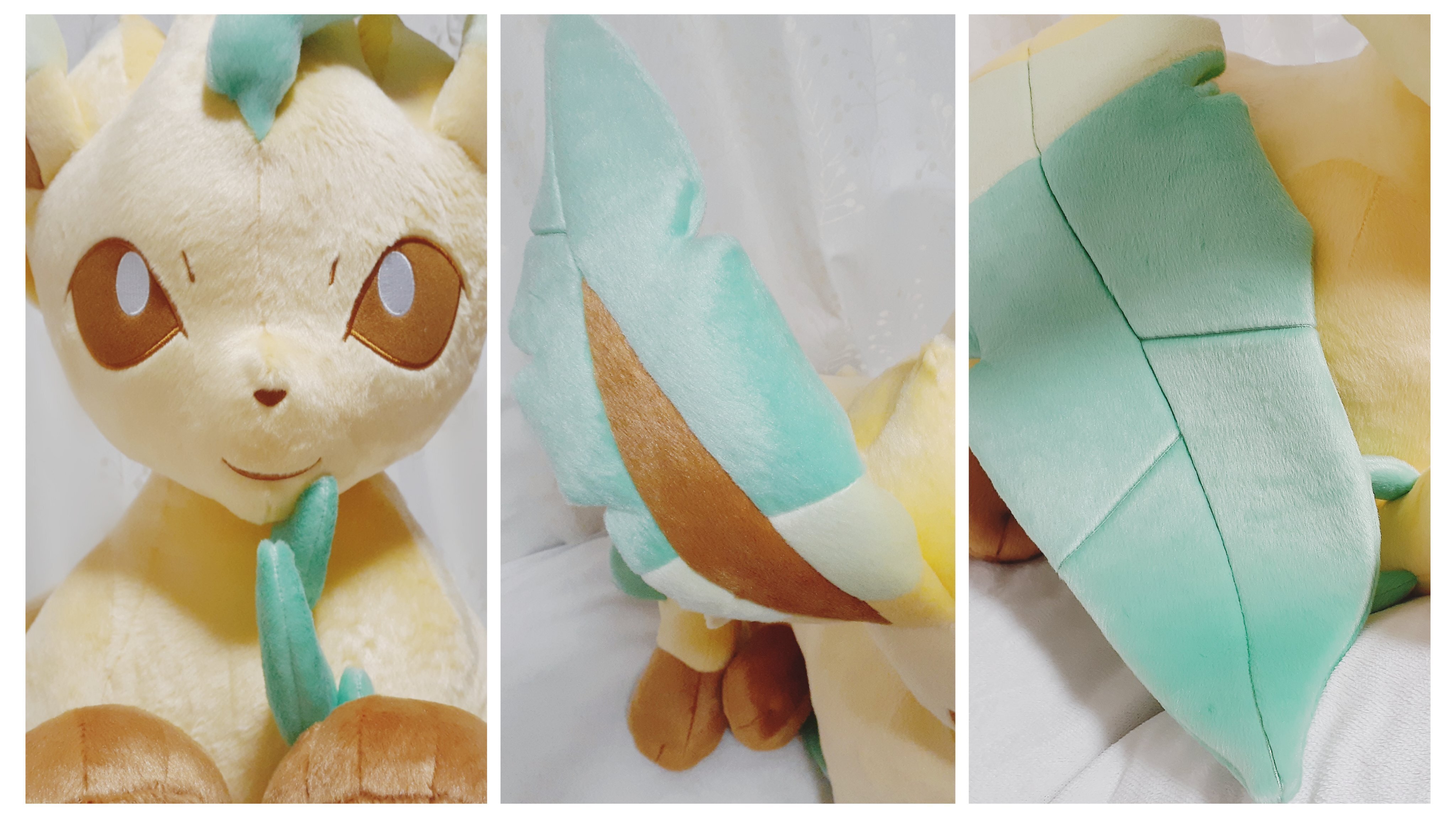 等身大リーフィアぬいぐるみ(寝そべり)を愛でる｜サエリ@リーフィアを