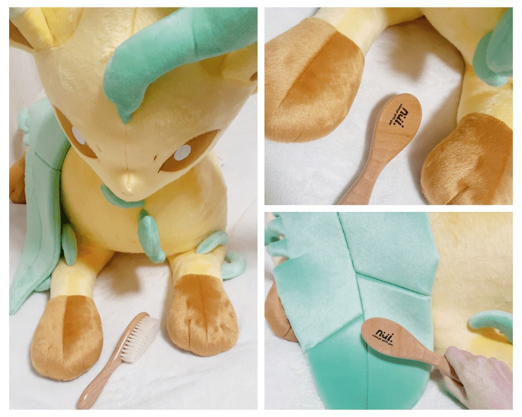 等身大リーフィアぬいぐるみ(寝そべり)を愛でる｜サエリ@リーフィアを