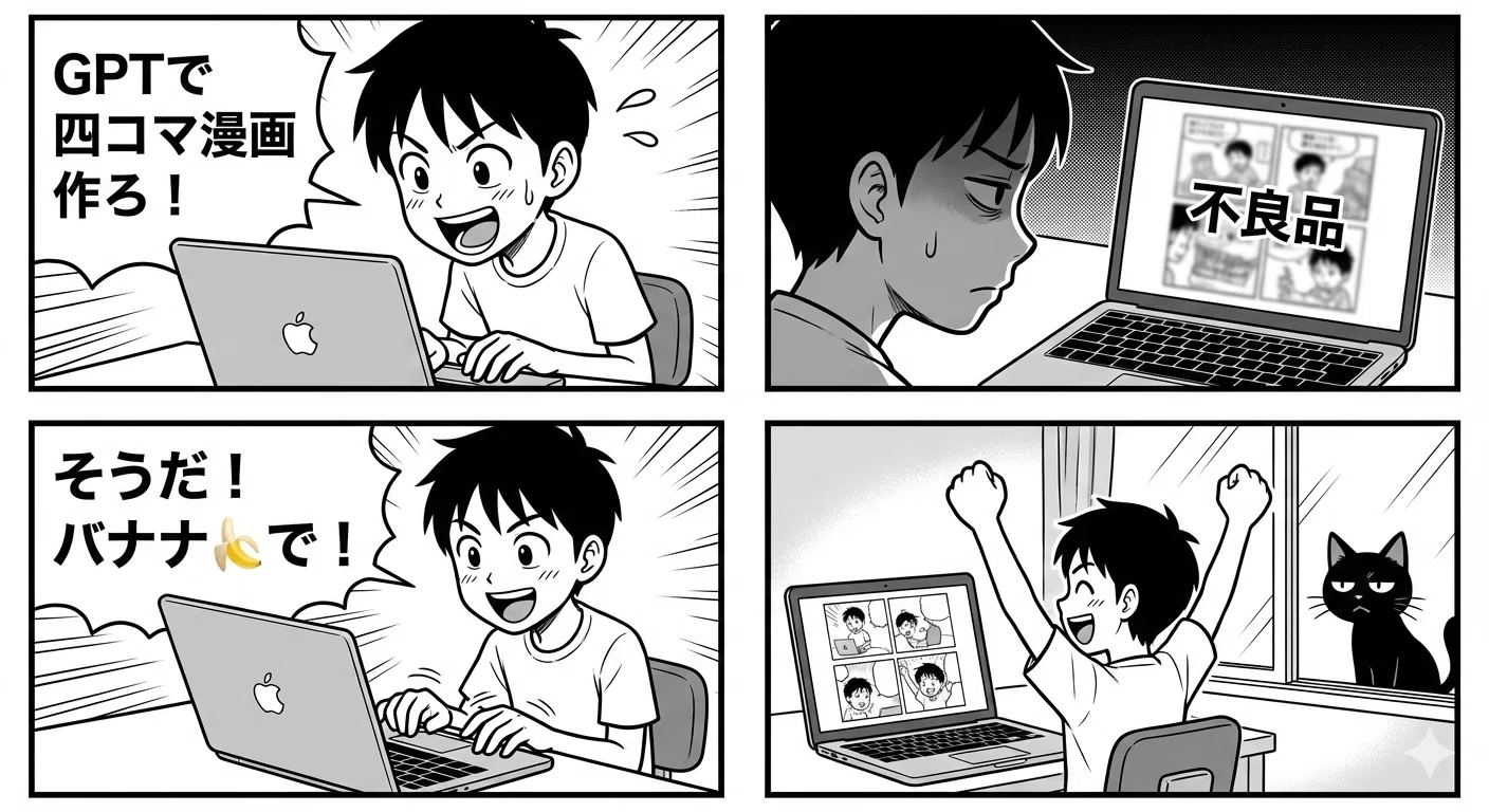 四コマ漫画作ってみました 制作方法も教えます！｜てん｜小学6年生