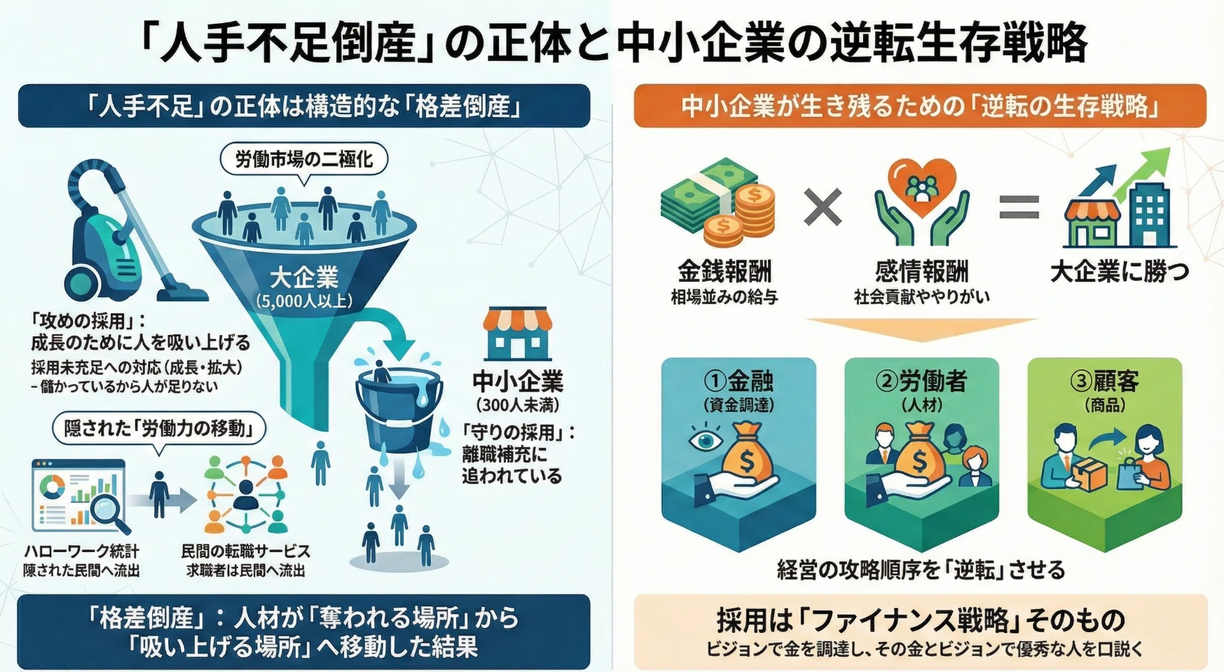 人手不足倒産」の嘘、統計データが示す「格差倒産」の正体と、中小企業