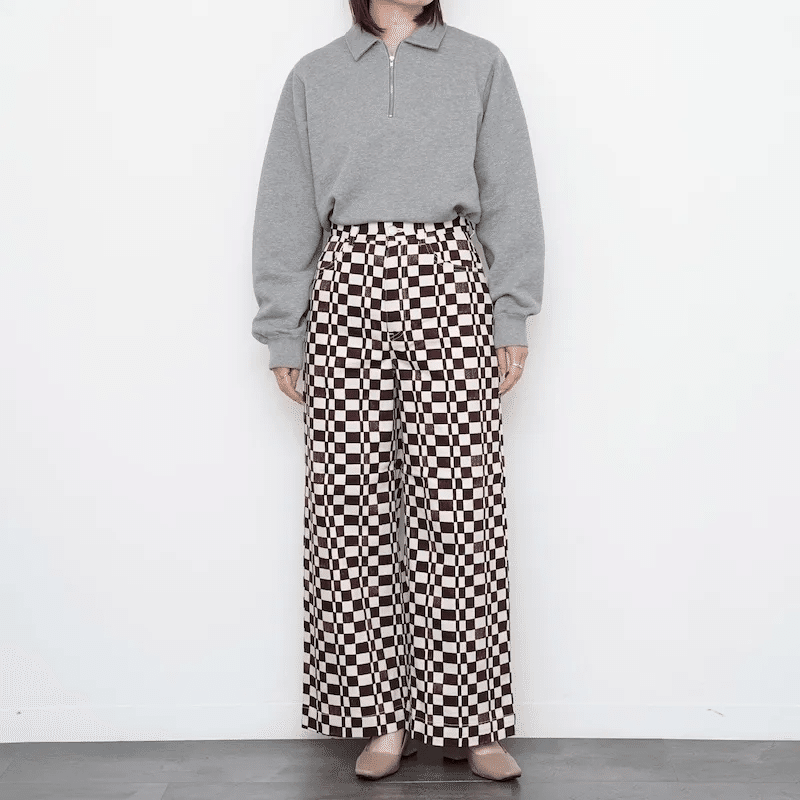 PHEENY】26SS 1st deliveryスタートCheckered High Waist Wide Pants