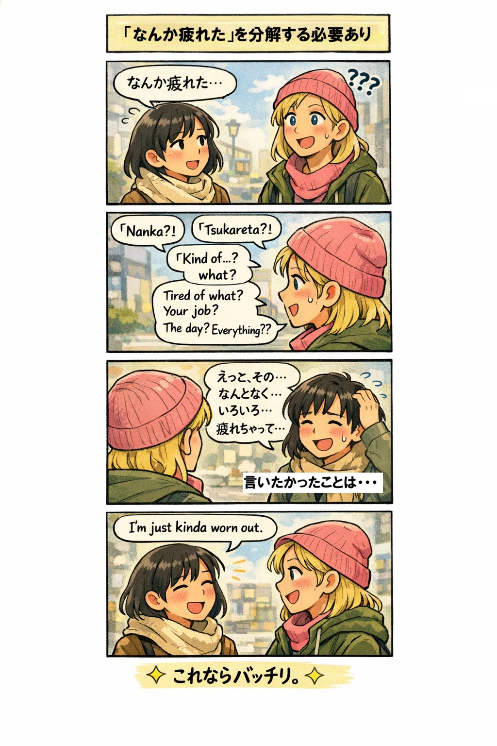 疲れ た 英語