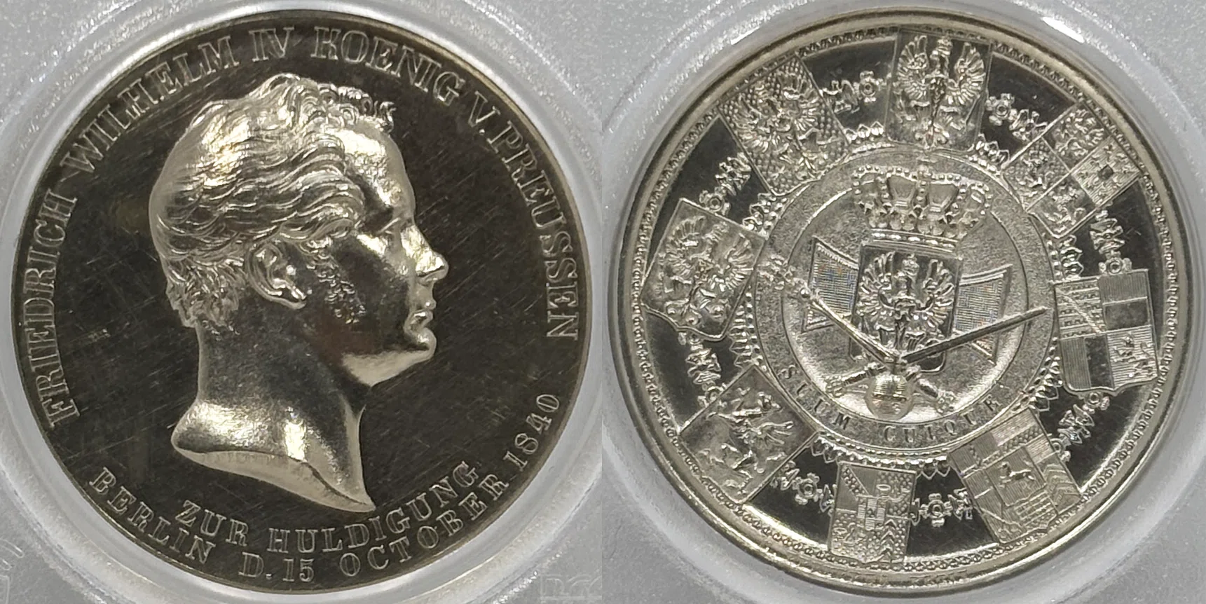 1840年 プロイセン フリードリヒ・ヴィルヘルム4世戴冠記念 銀メダル