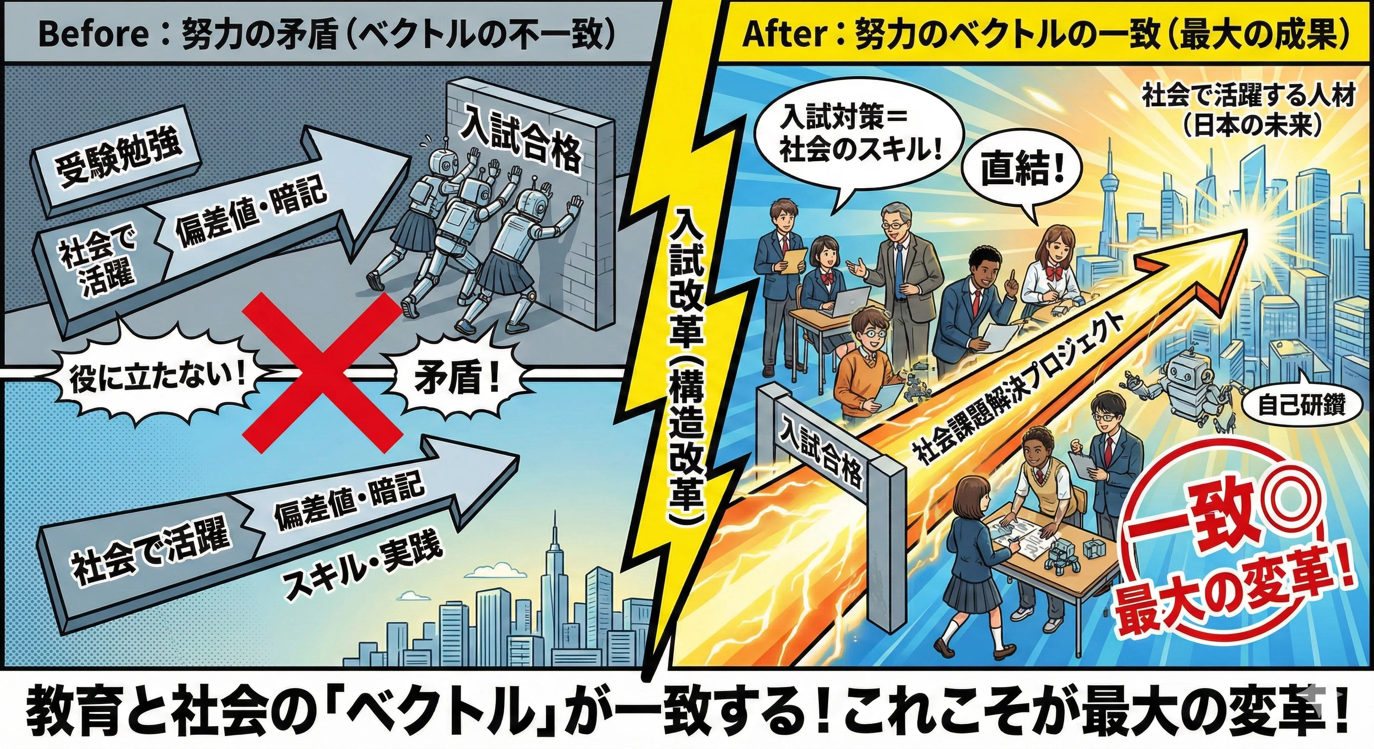 社会から逆算した教育」を当たり前にするために。偏差値偏重の教育