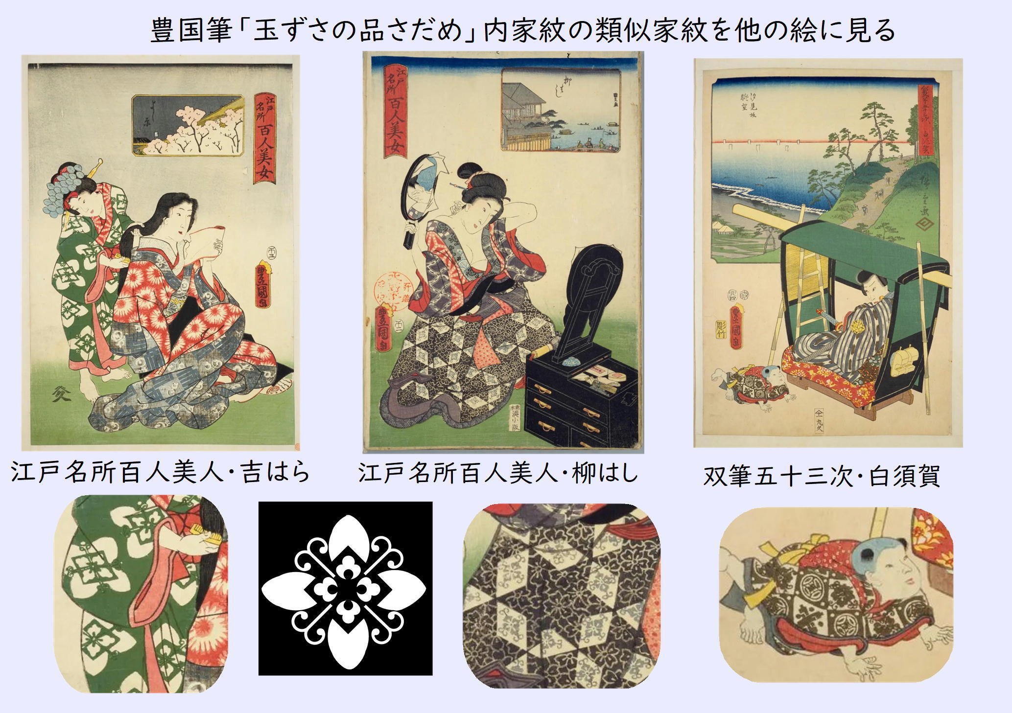 浮世絵考】其の拾壱 歌川国貞(三代目豊国)見立源氏琴碁書画之内「玉ず