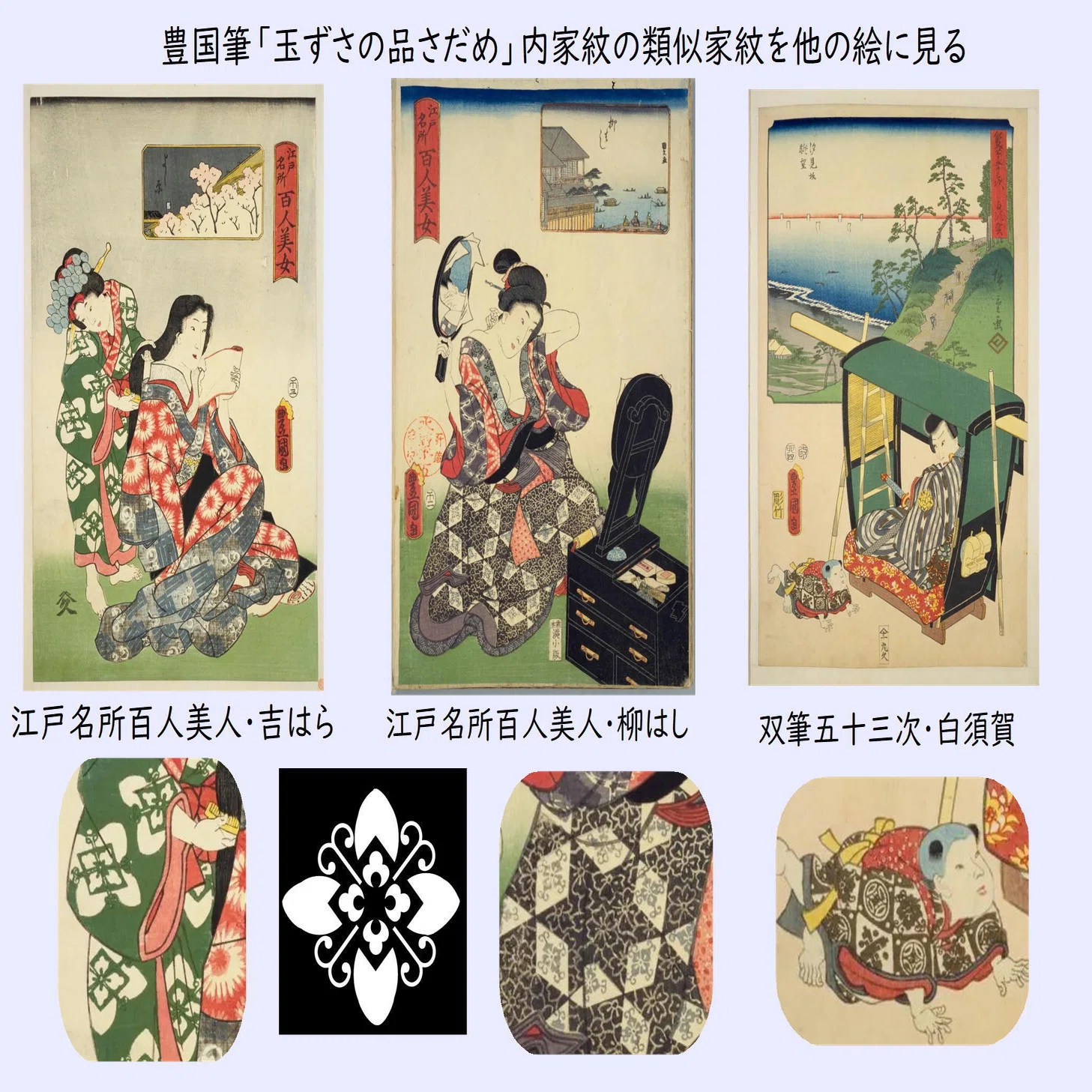 浮世絵考】其の拾壱 歌川国貞(三代目豊国)見立源氏琴碁書画之内「玉ず 