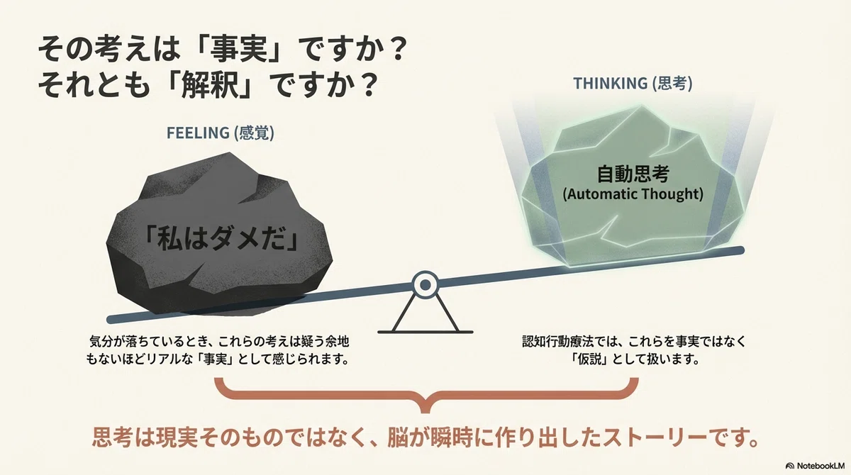 9.「考え方を検証する」―認知の偏りを修正する技法｜おなか