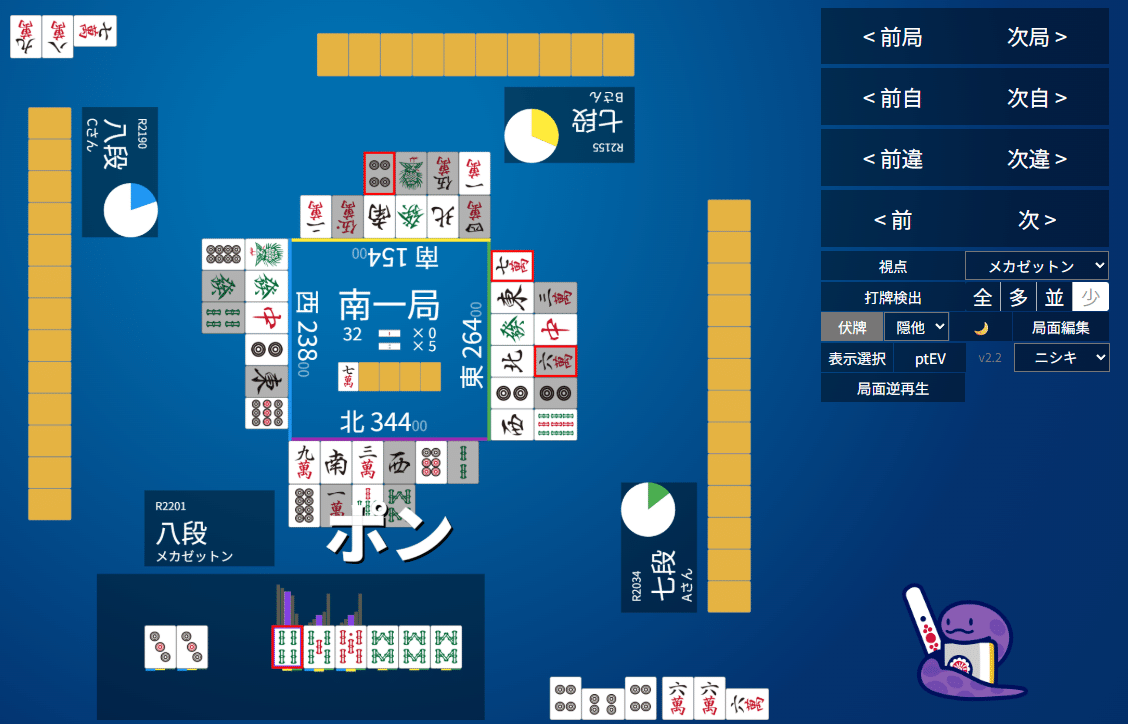 天鳳十段タッチを目指して毎日更新する麻雀note1262日(1休)｜メカZ