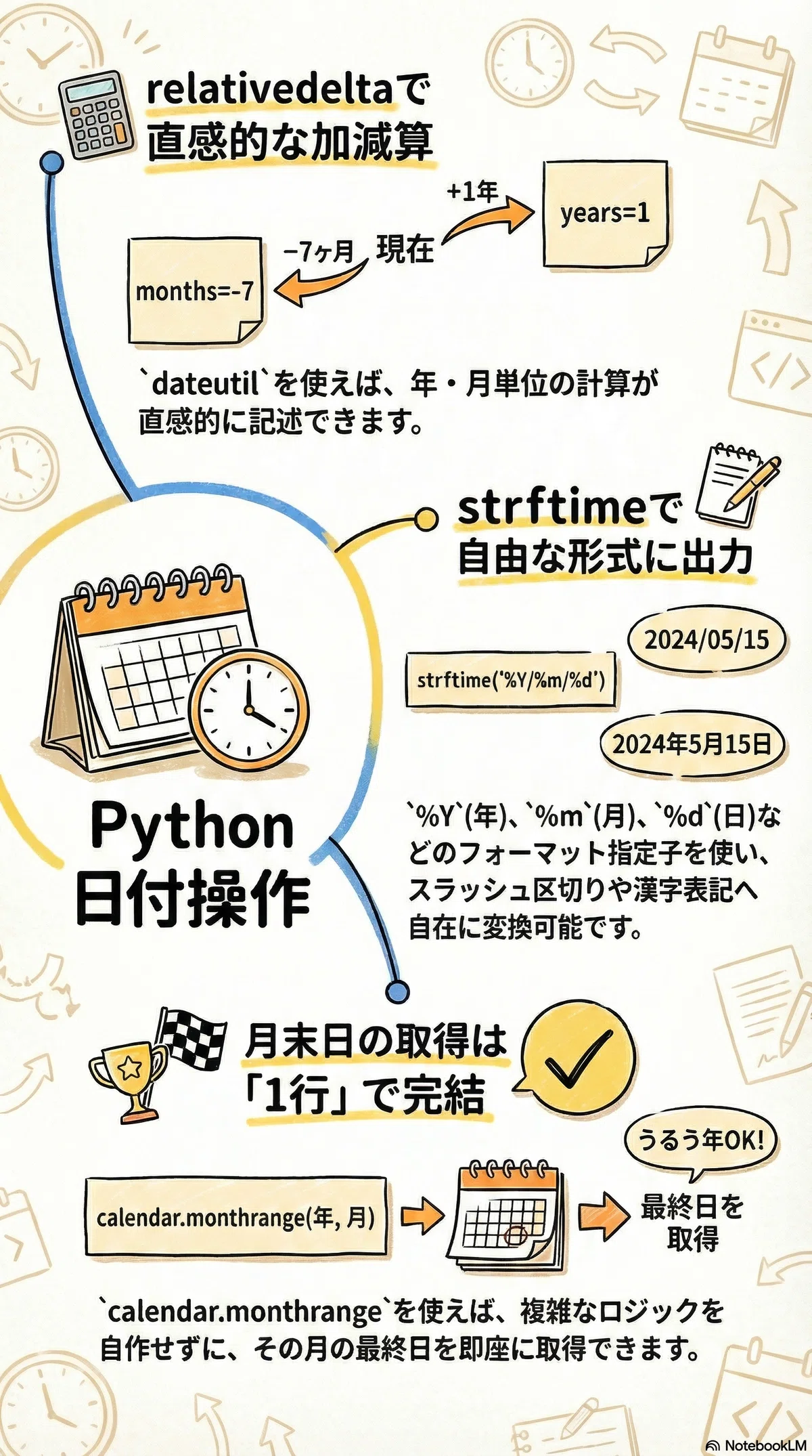 Python Relativedelta Pythonサイト要約_サプーYT_Pythonの日付計算で「うるう年」に悩みたくないあなたへ:劇的にコードをスッキリさせる3つの秘訣 ...