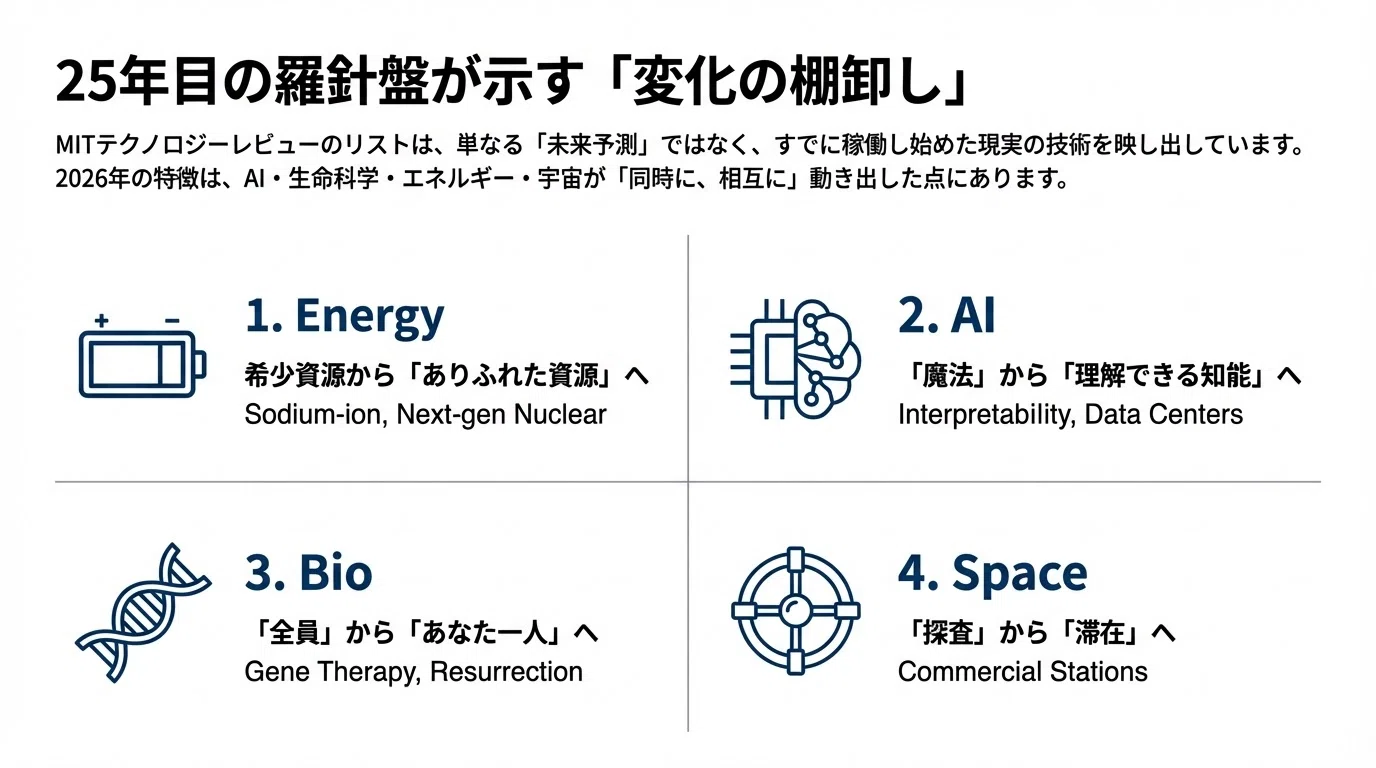 塩の電池」から「赤ちゃんの遺伝子治療」まで──MIT発・2026年の10大