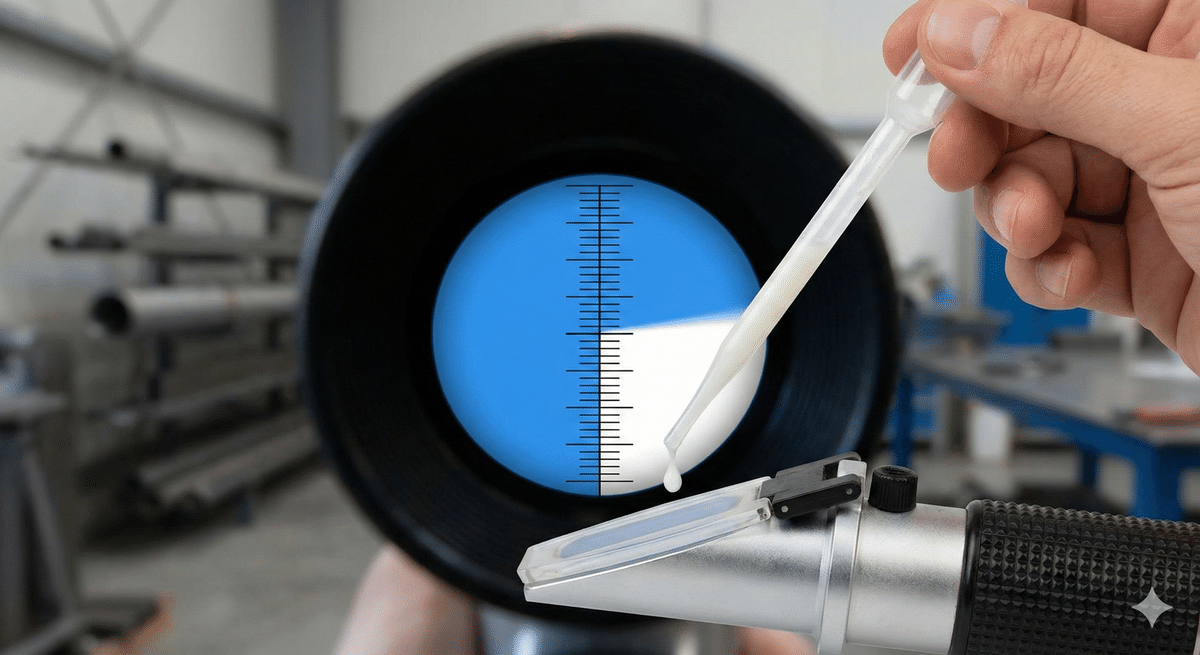 屈折計での測定シーン