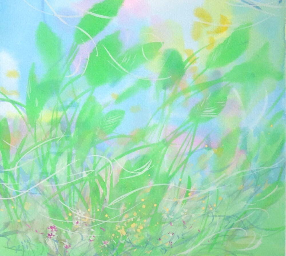 軽く、かるく、にじみを活かして制作｜船本清司ガッシュ画