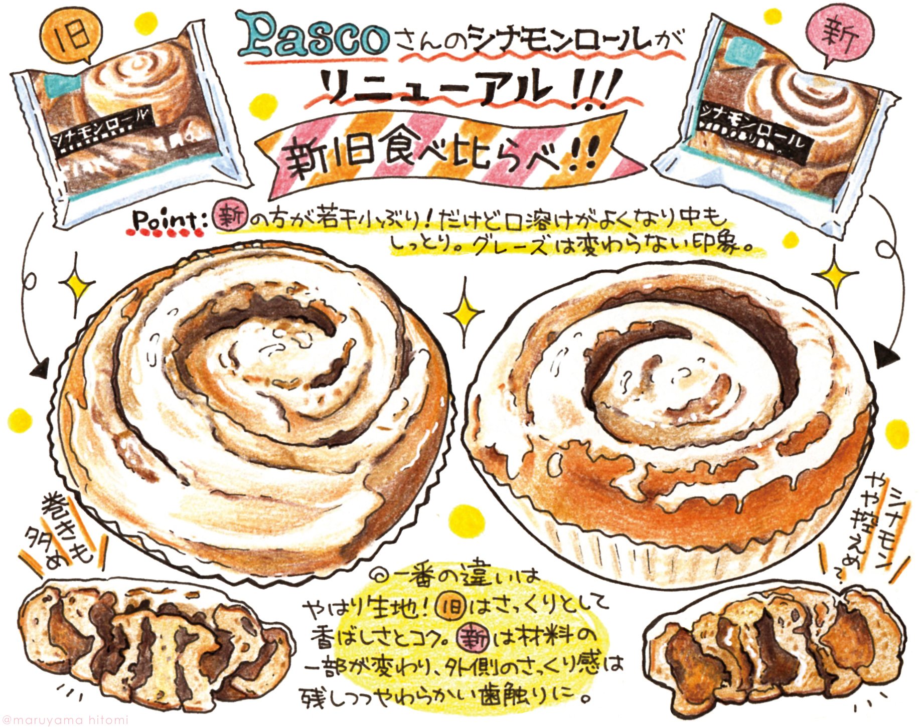 Pascoさんの「シナモンロール」がリニューアル！新旧食べ比べてみまし