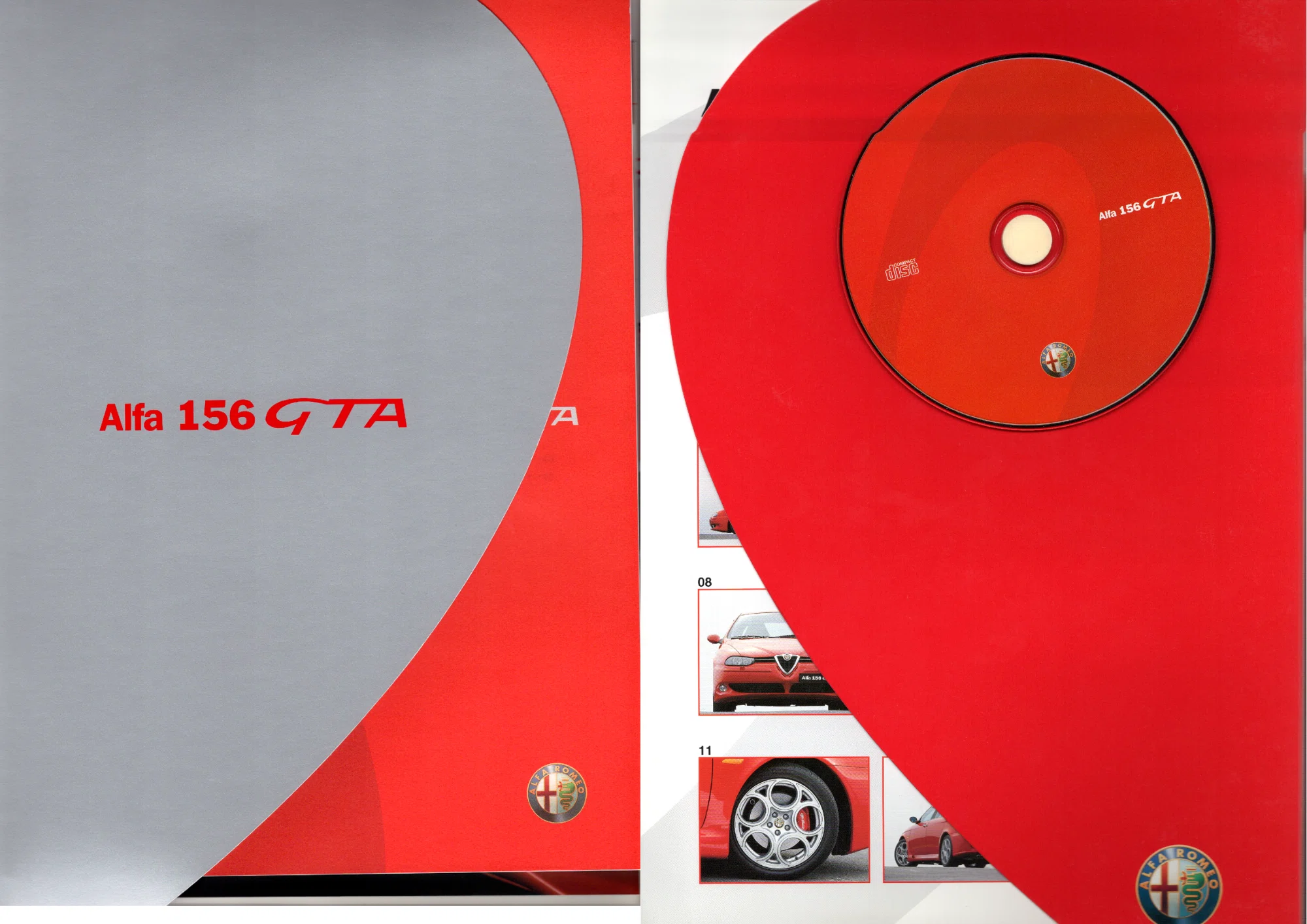 希少品　Alfa 156 GTA 発売時プレスキット ALFA ROMEOカタログ100「Alfa156GTAプレスキット」｜TSUBASA