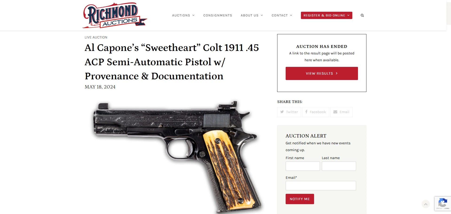 アル・カポネ 実銃史】伝説のギャング、アル・カポネが最も愛した1911「スウィート