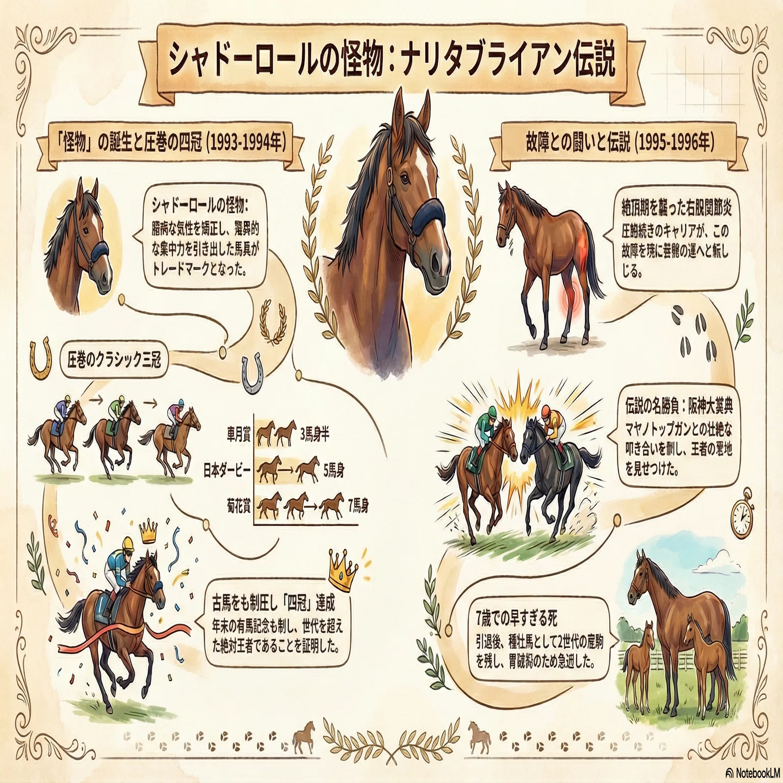 ナリタブライアン ― 3冠を“通過点”にしたシャドーロールの怪物