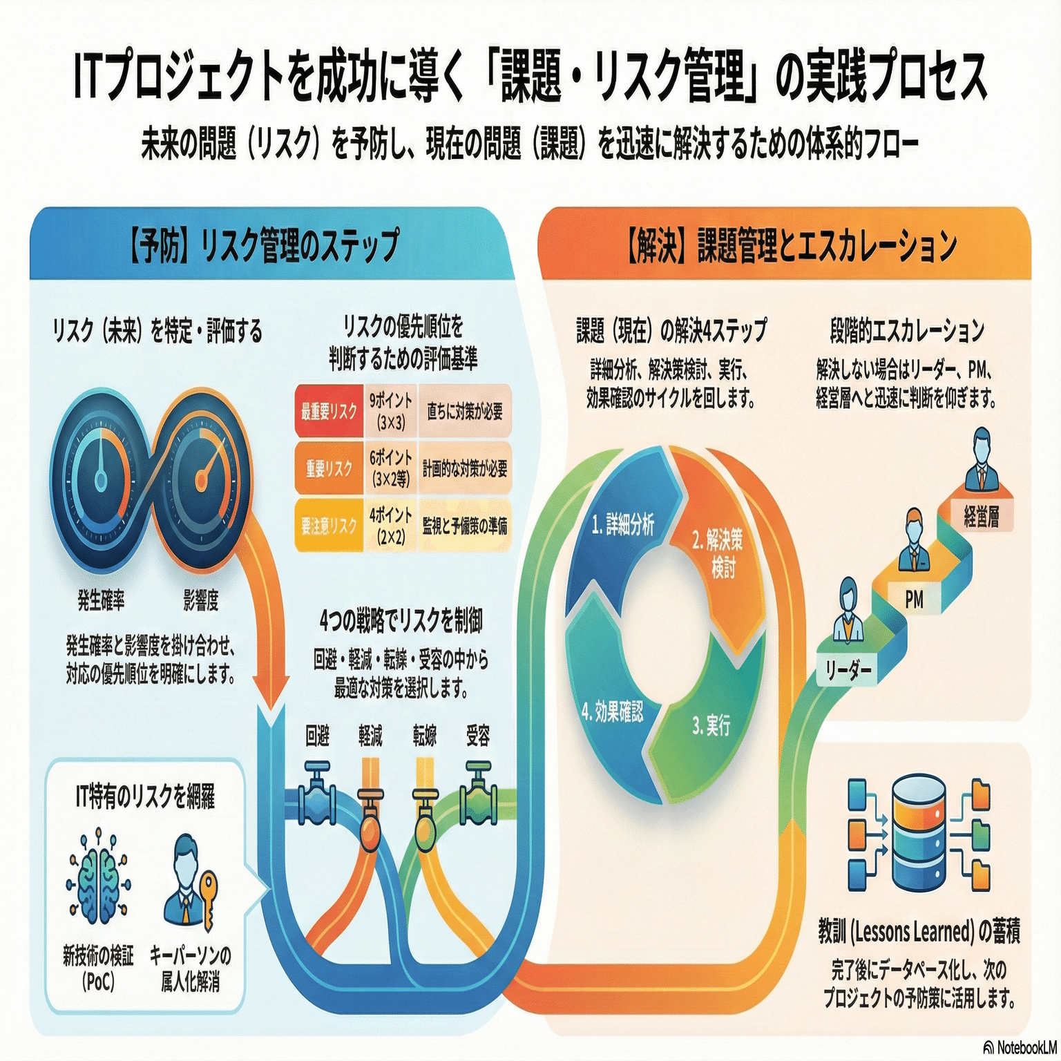 課題管理とリスク管理の違いと表の作り方｜トラブルを未然に防ぐ手法(9