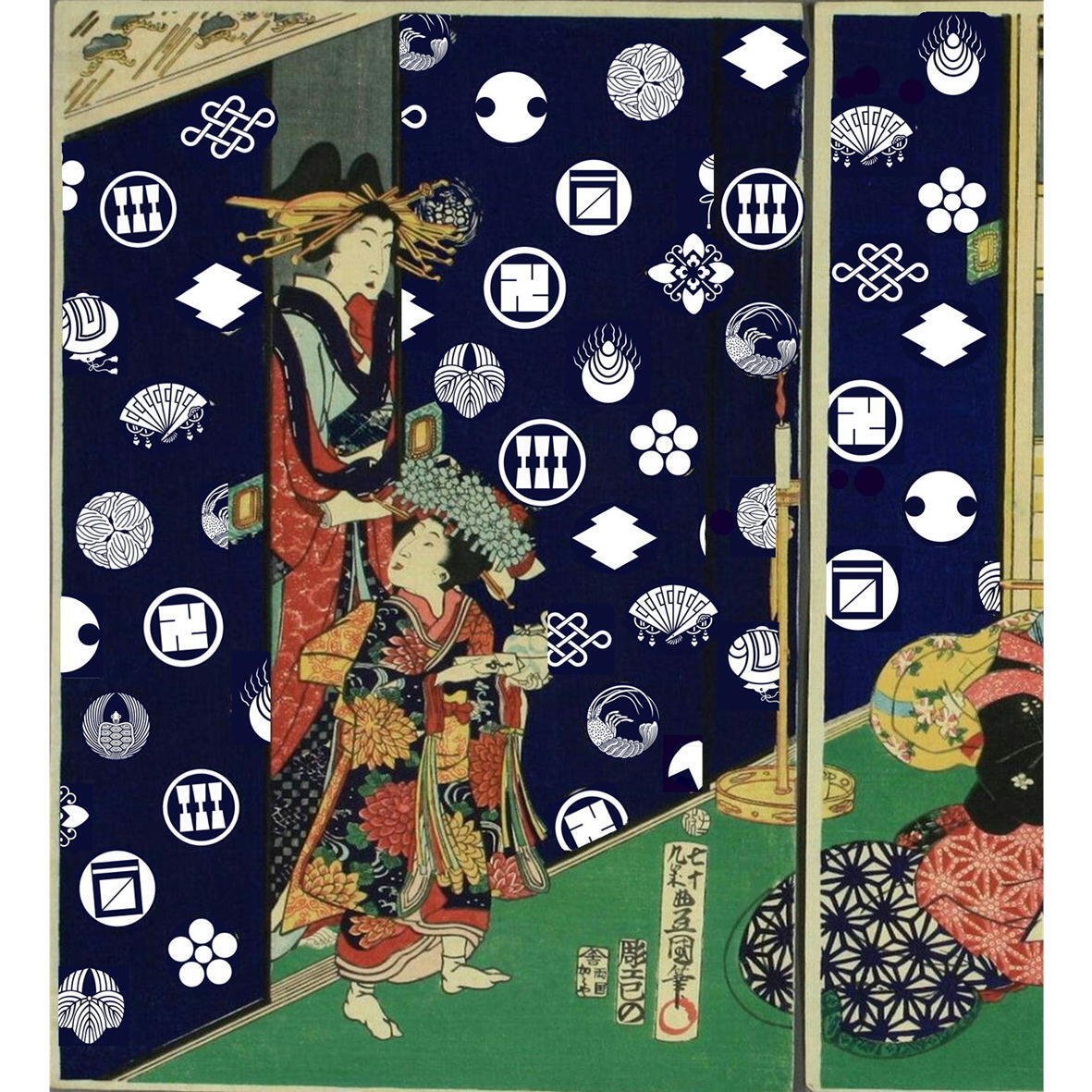 浮世絵考】其の拾弐 歌川国貞(三代目豊国)見立源氏琴碁書画之内「玉ず