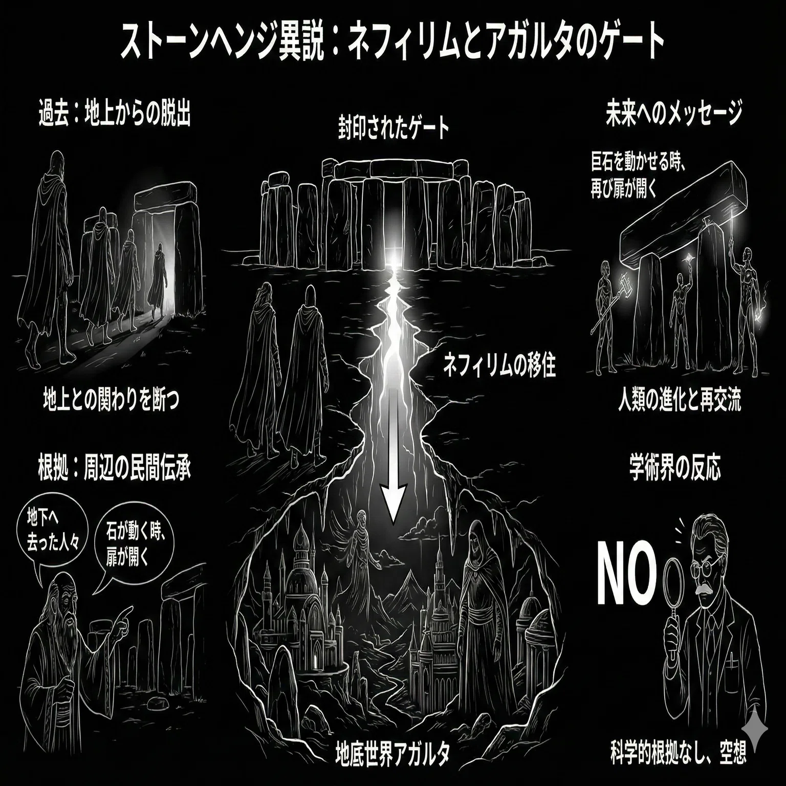 o76 fiction_ストーンヘンジ：巨石の扉と地底の巨人ネフィリムをめぐる